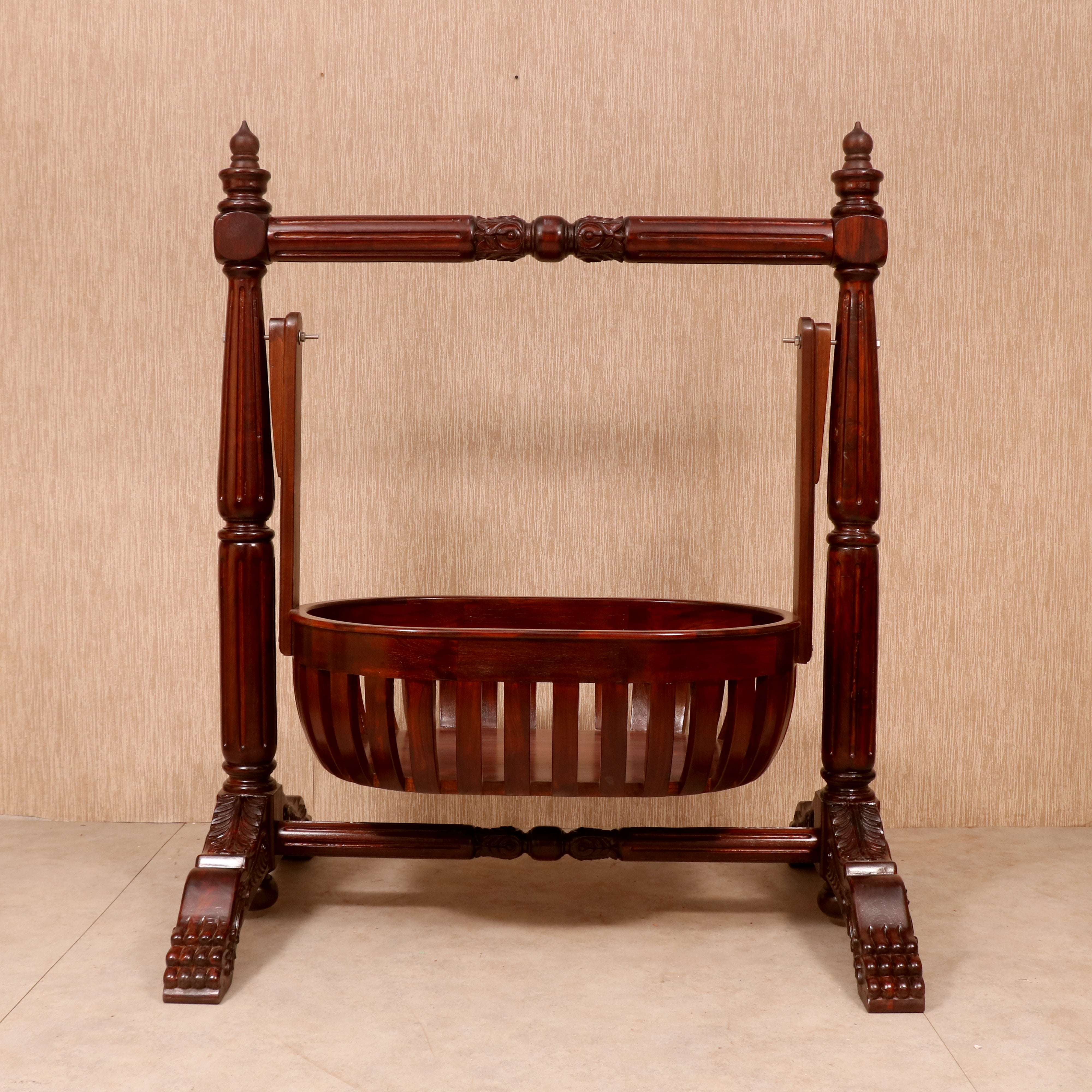 Victorian Classic Style Wooden Handmade Crib Cradle Cradle
