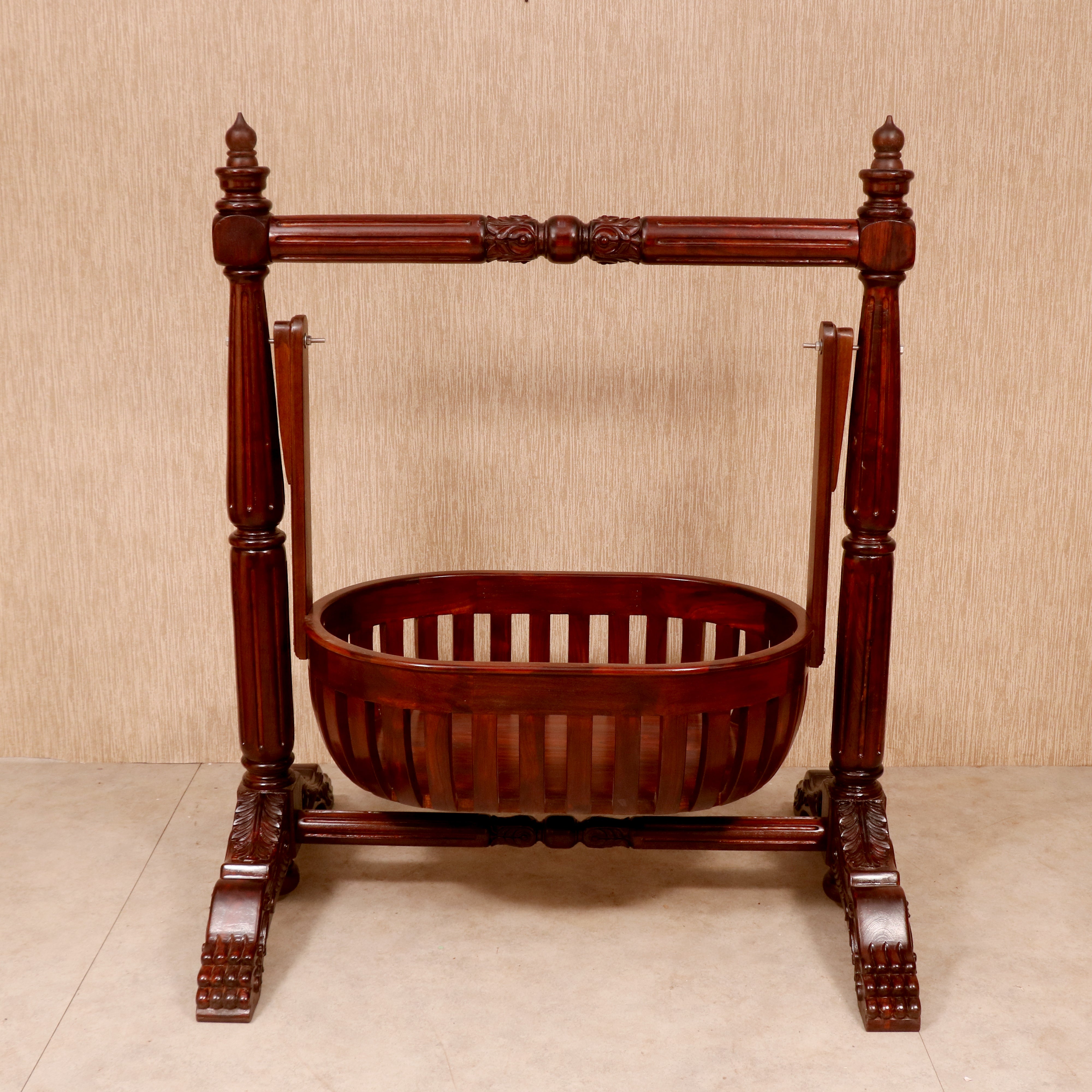 Victorian Classic Style Wooden Handmade Crib Cradle Cradle