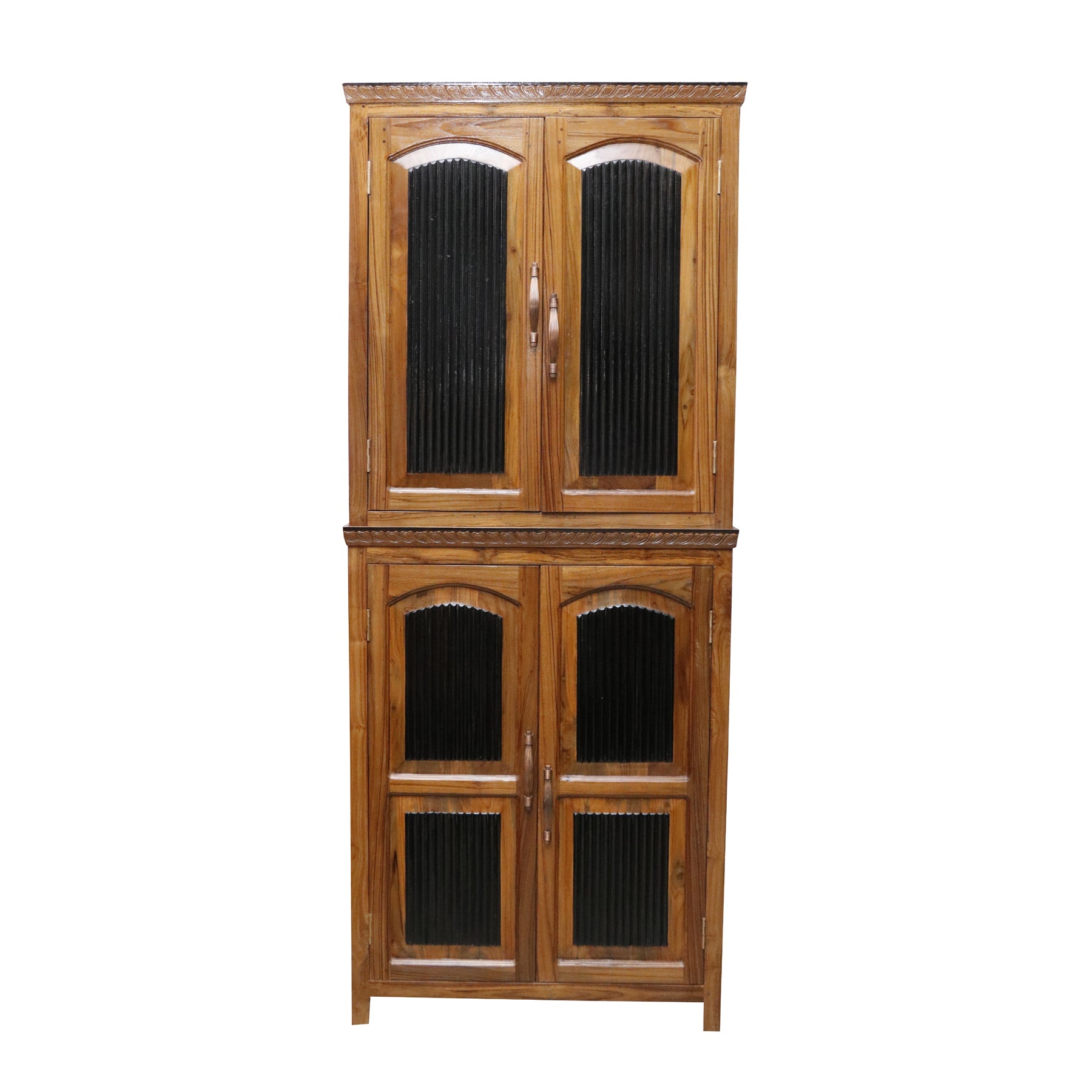 Stylish Wooden Display Cabinet with 2-Compartments Showcase