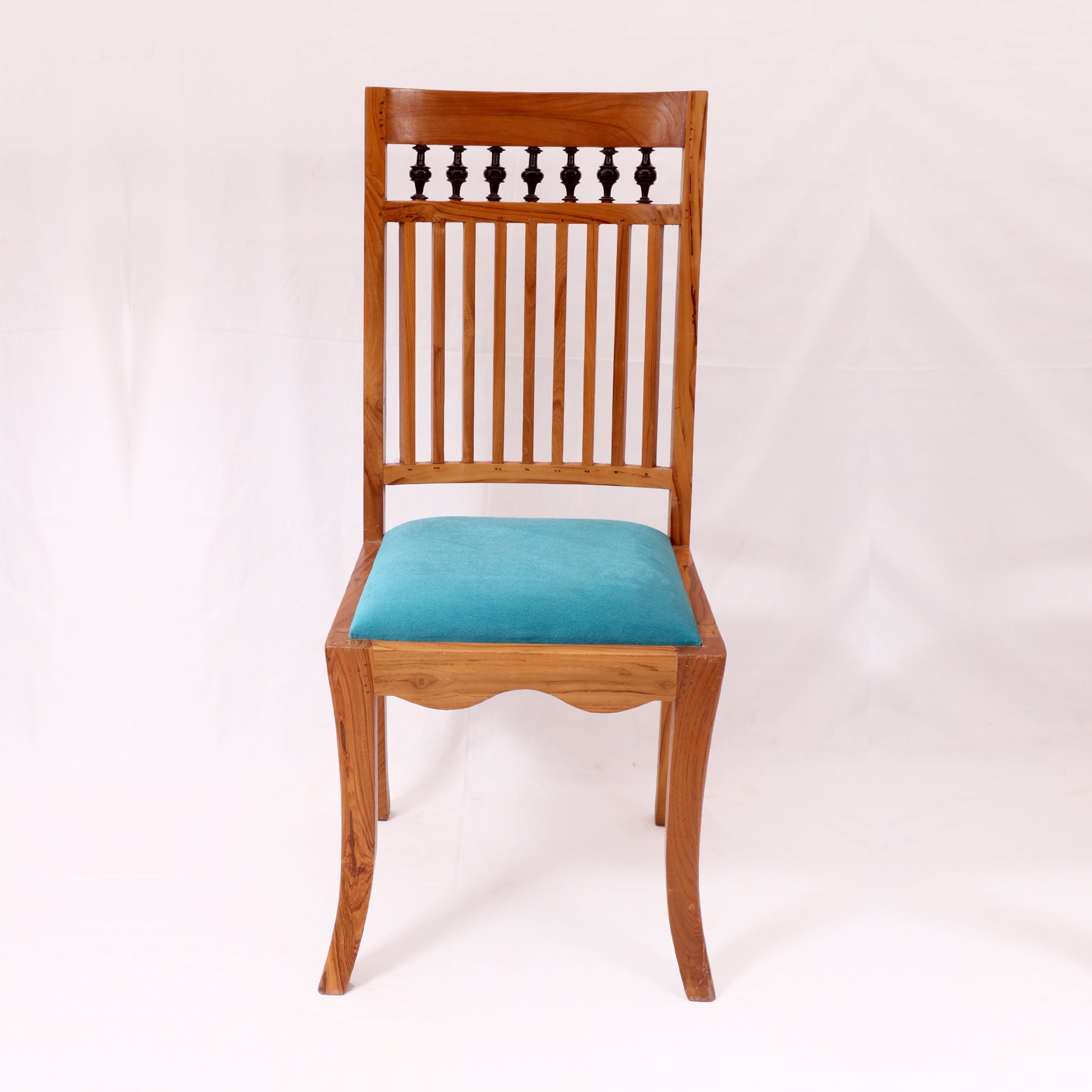 Colonial Blue velvet seating Dining Chairs Dining Chair