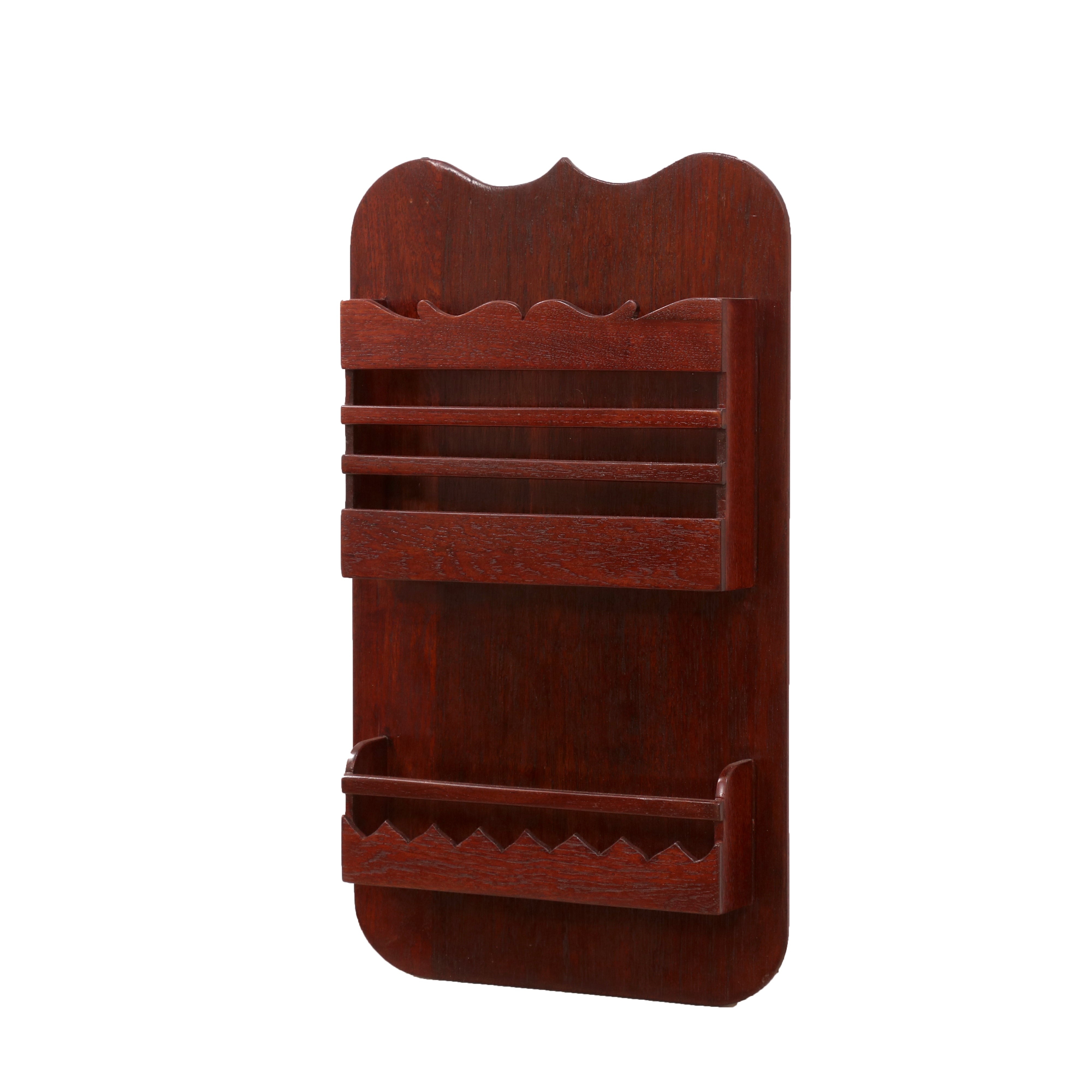Wooden Newspaper Holder Mahogany Tone Paper Holder