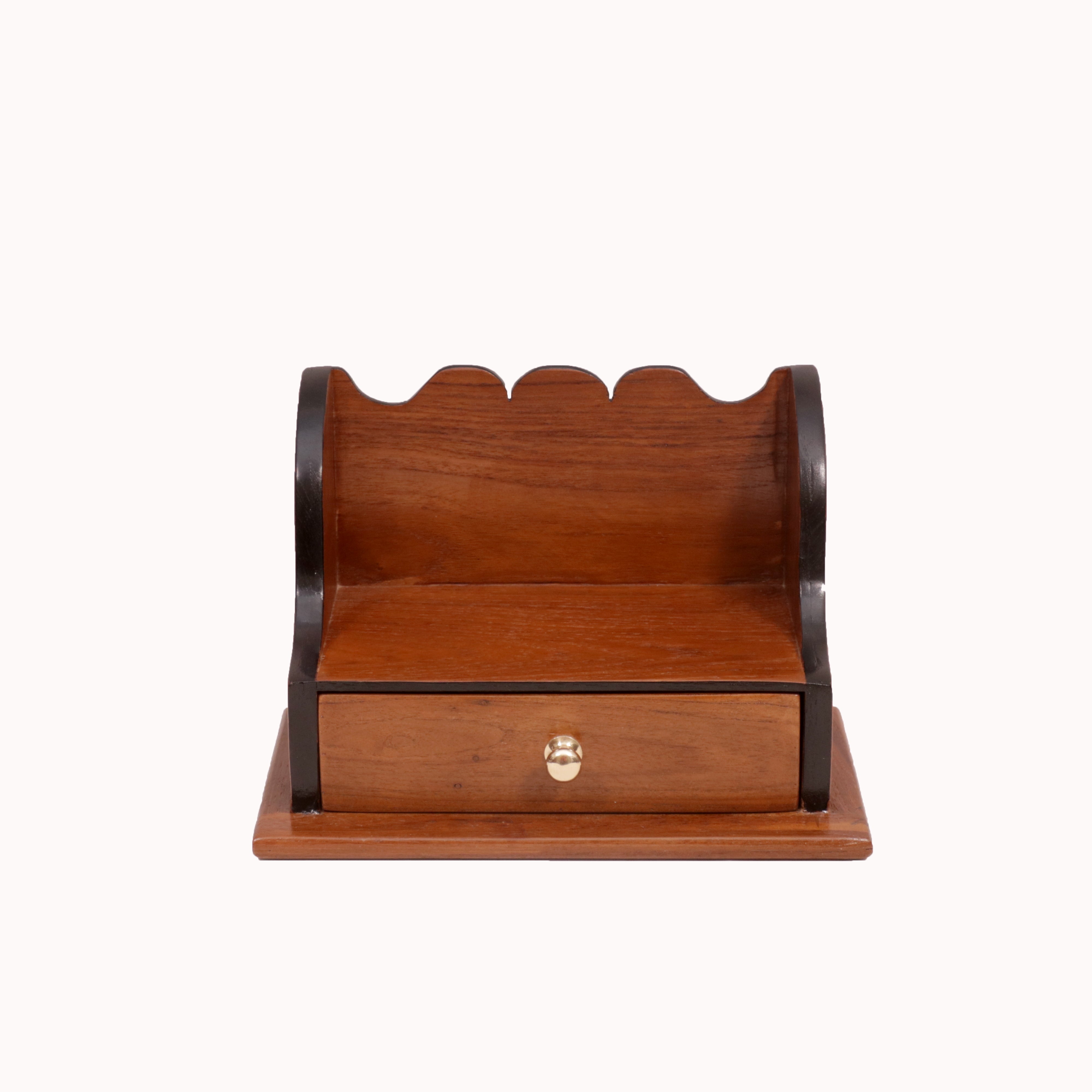 Multipurpose Wooden Wall Hanging with 1 Drawer Wall Rack
