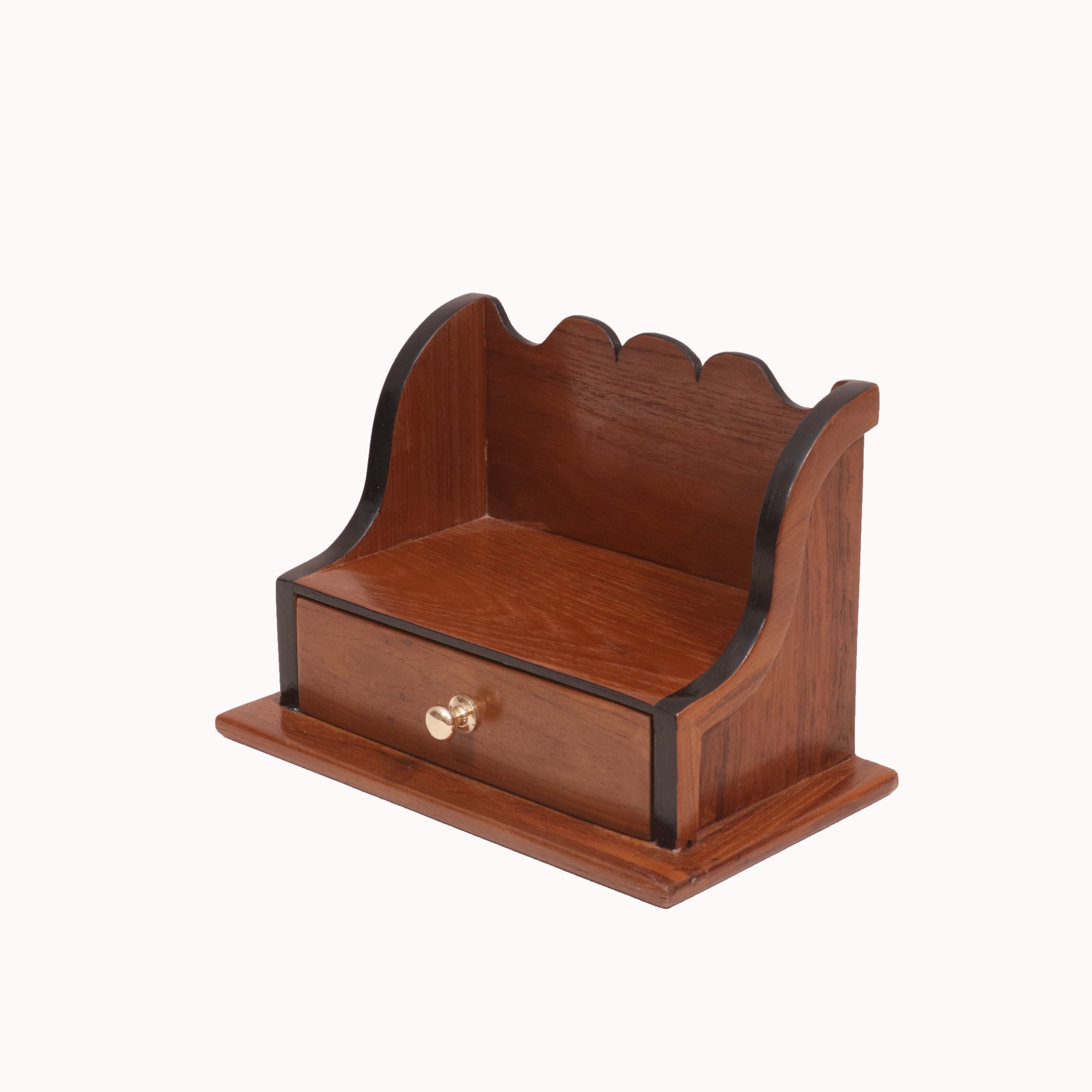 Multipurpose Wooden Wall Hanging with 1 Drawer Wall Rack