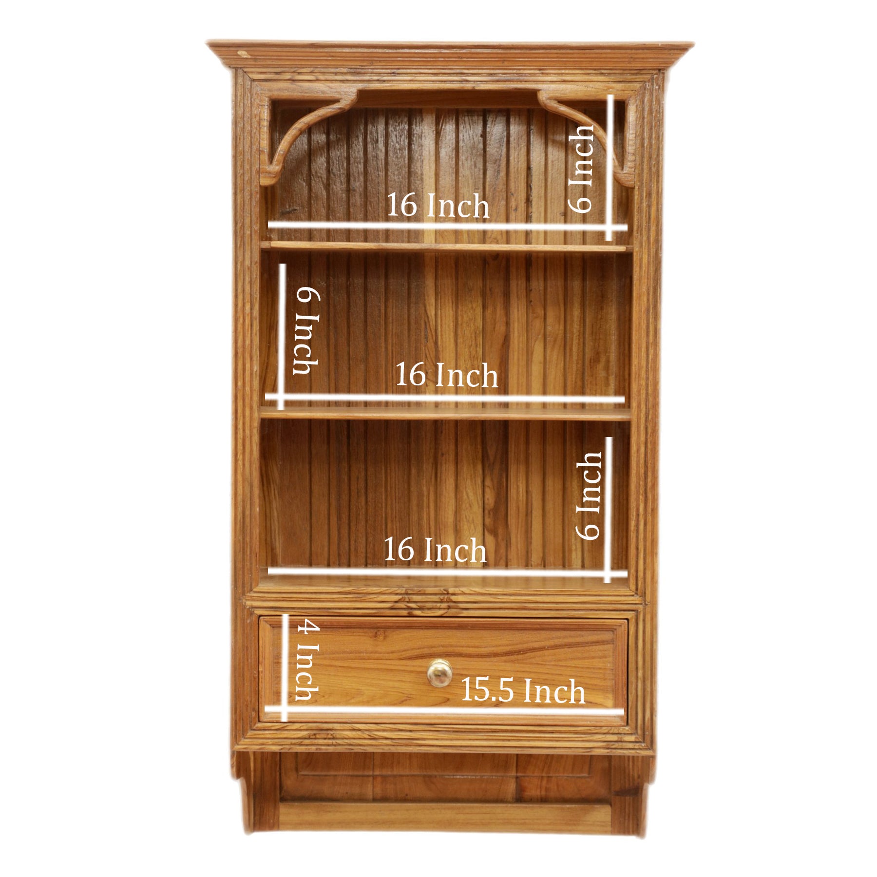 Hanging Cabinet with 3 Open Shelves Wall Rack