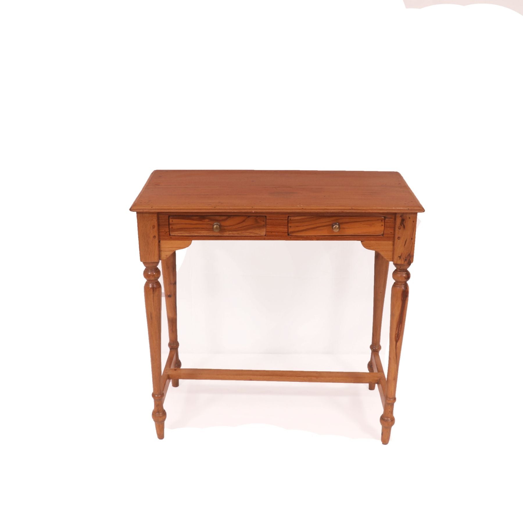 Compact Solid Wood Writing Desk with Two Drawers – Traditional Study Table Study Table