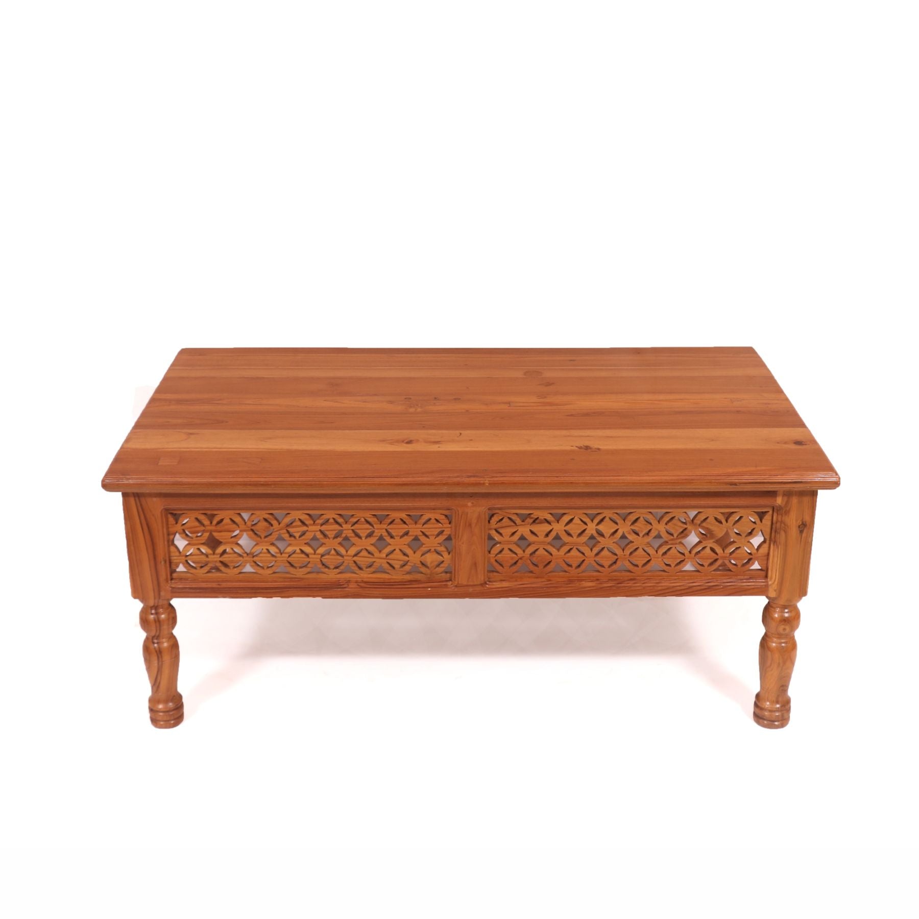 Charming Carved Border Handmade Wooden Coffee Table Coffee Table