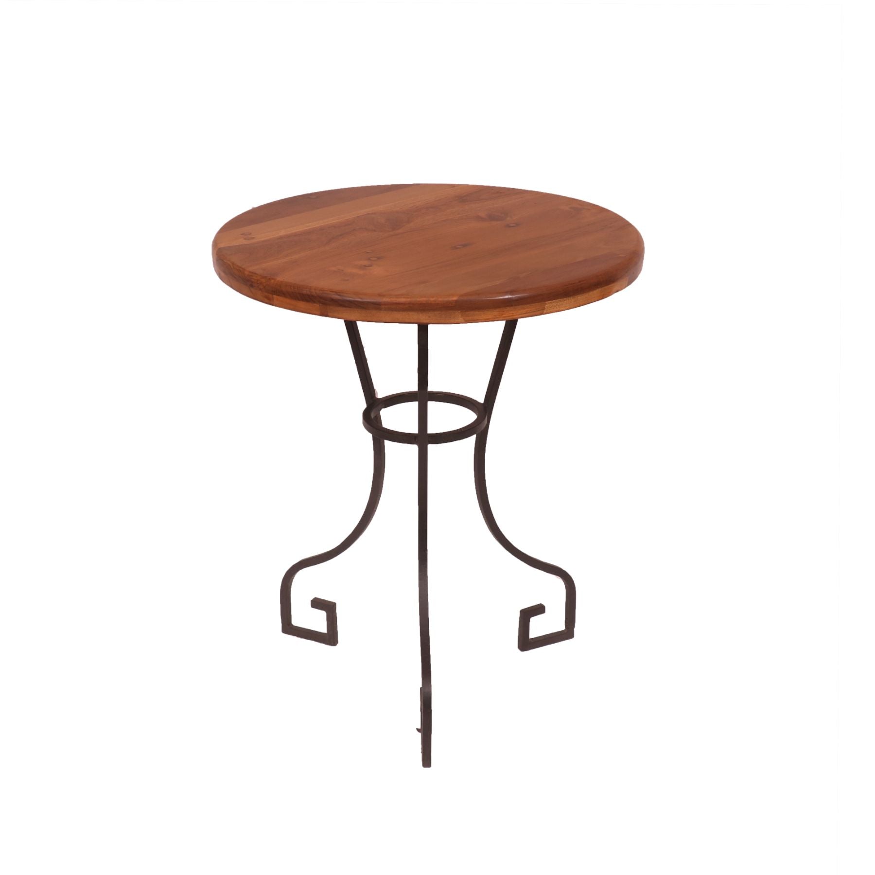 Round Teak Wood Corner Table End Table