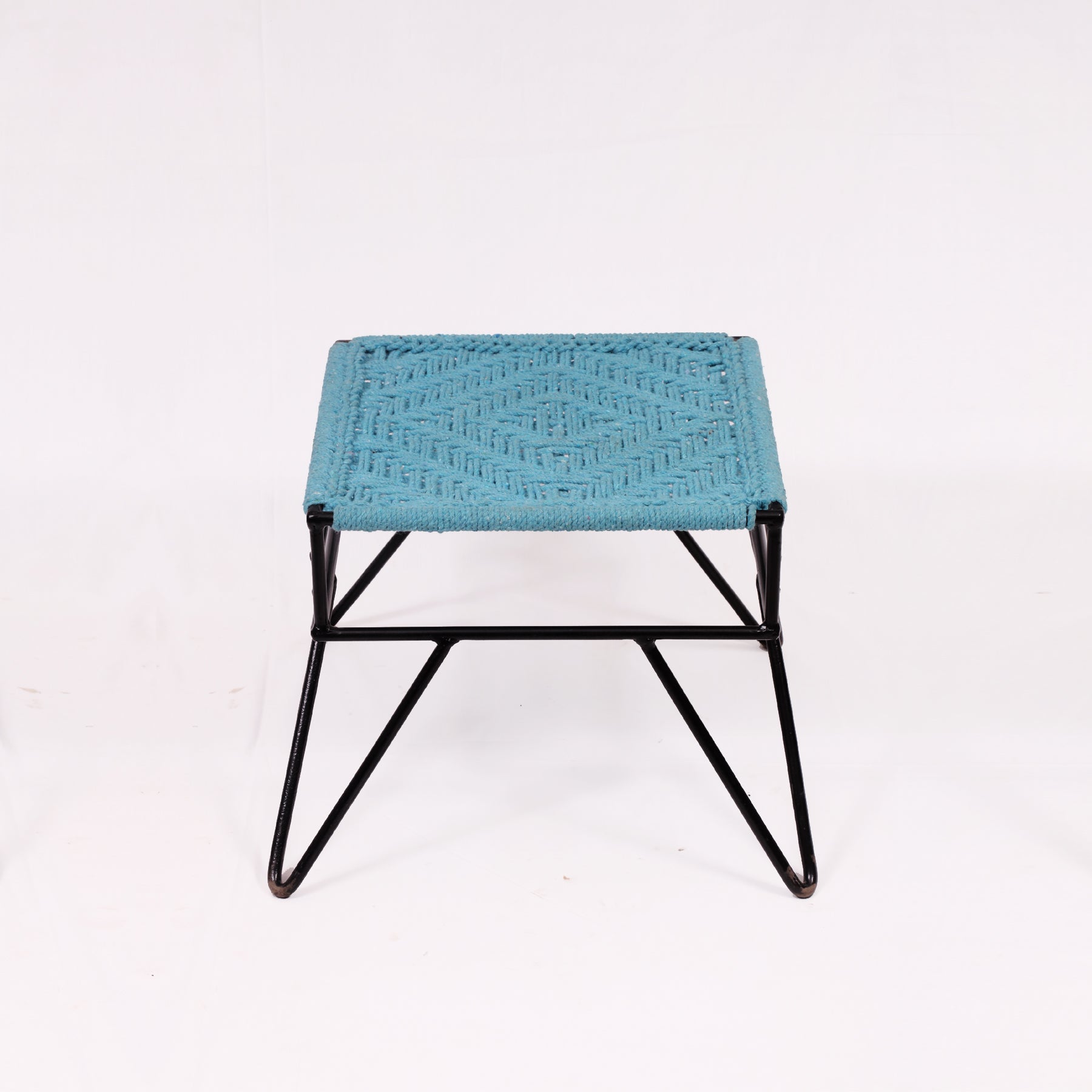 Woven Iron Stool Stool