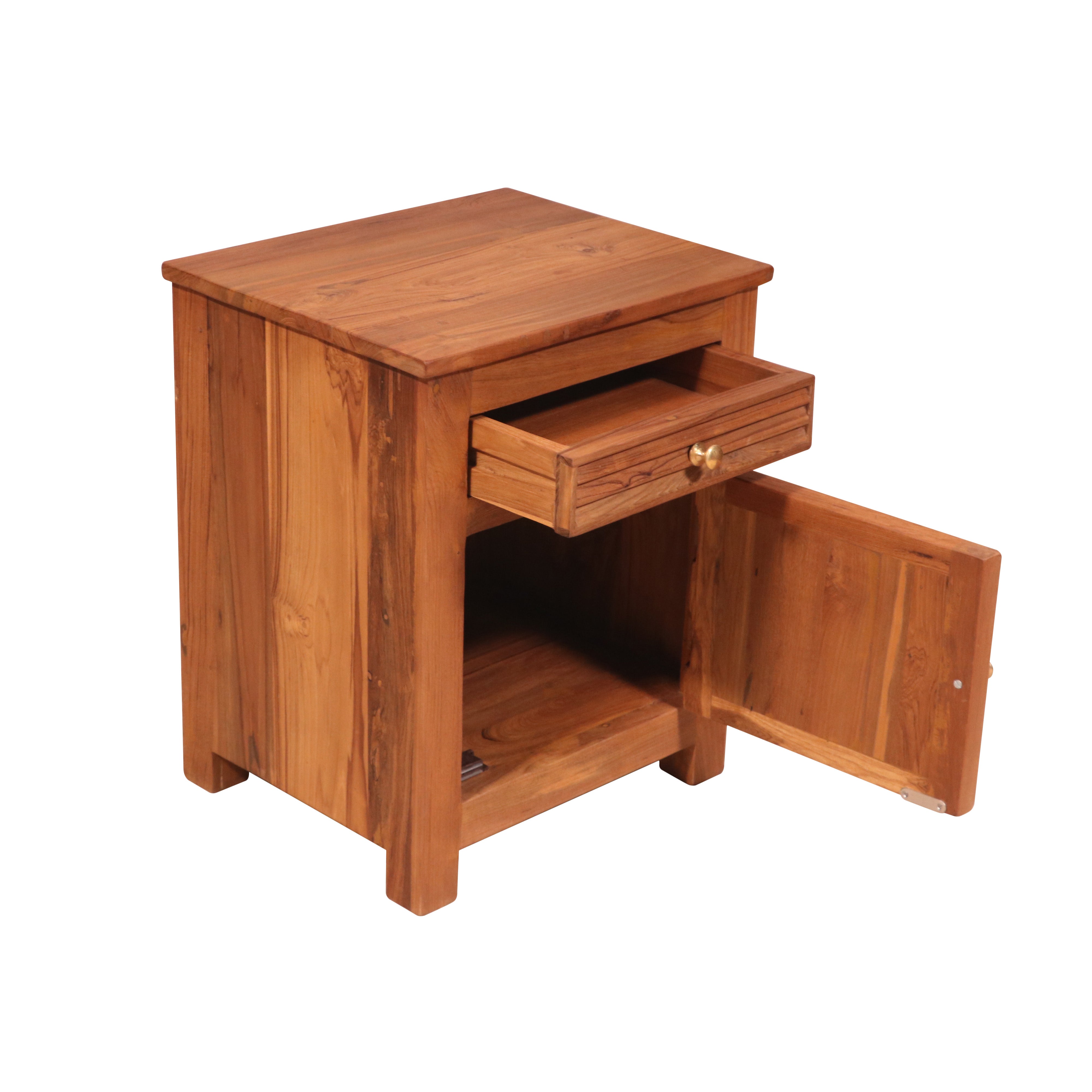Shutter Natural tone Nightstand Bedside