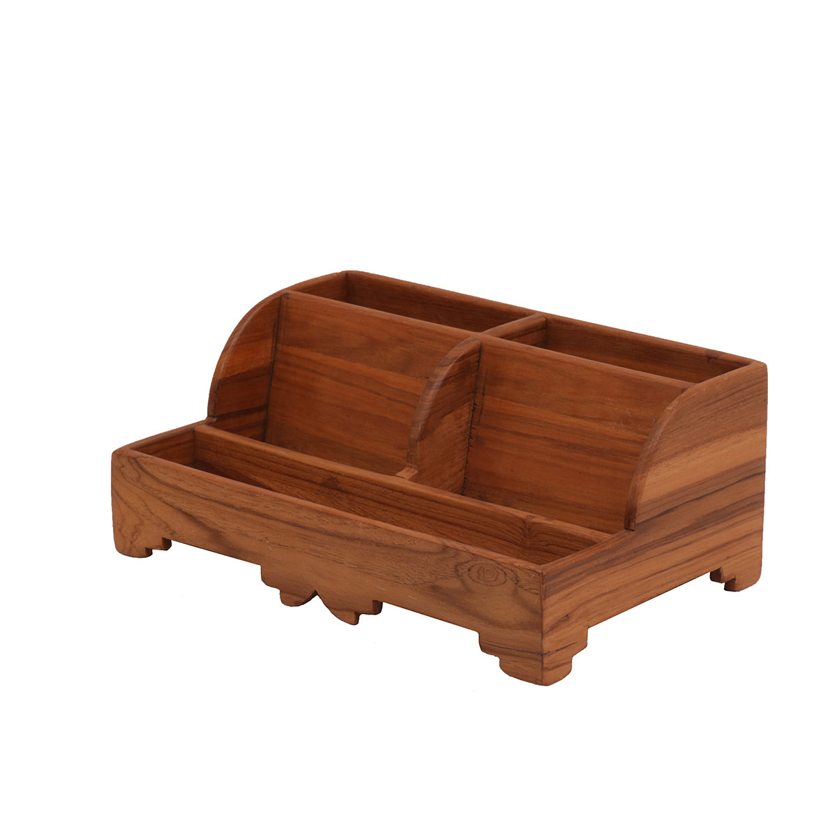 Handcrafted 5-Slot Pen Holder Desk Organizer