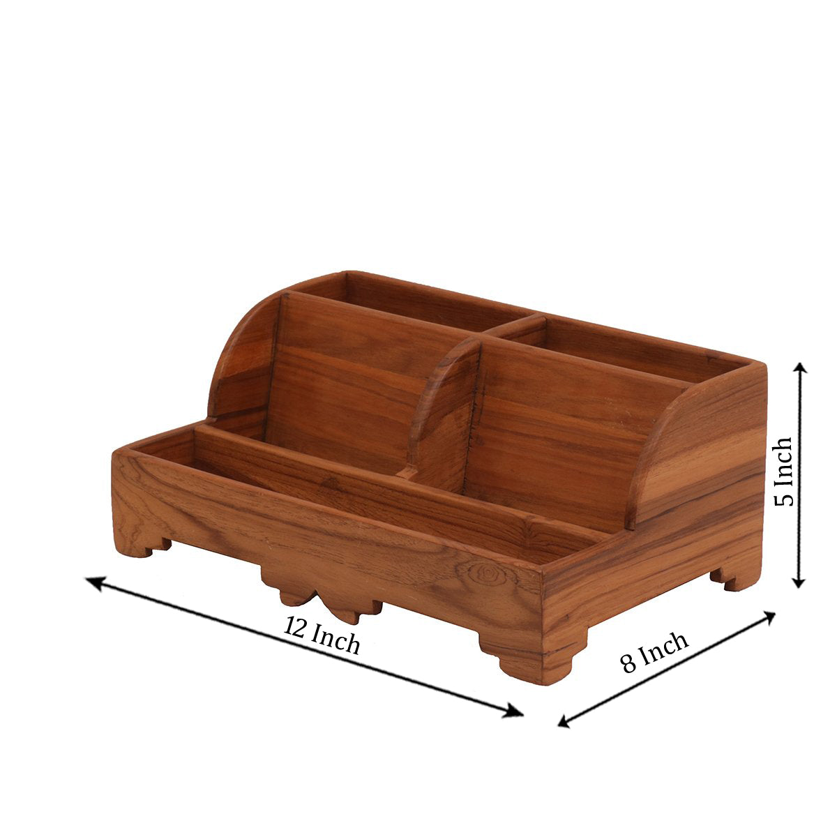 Handcrafted 5-Slot Pen Holder Desk Organizer