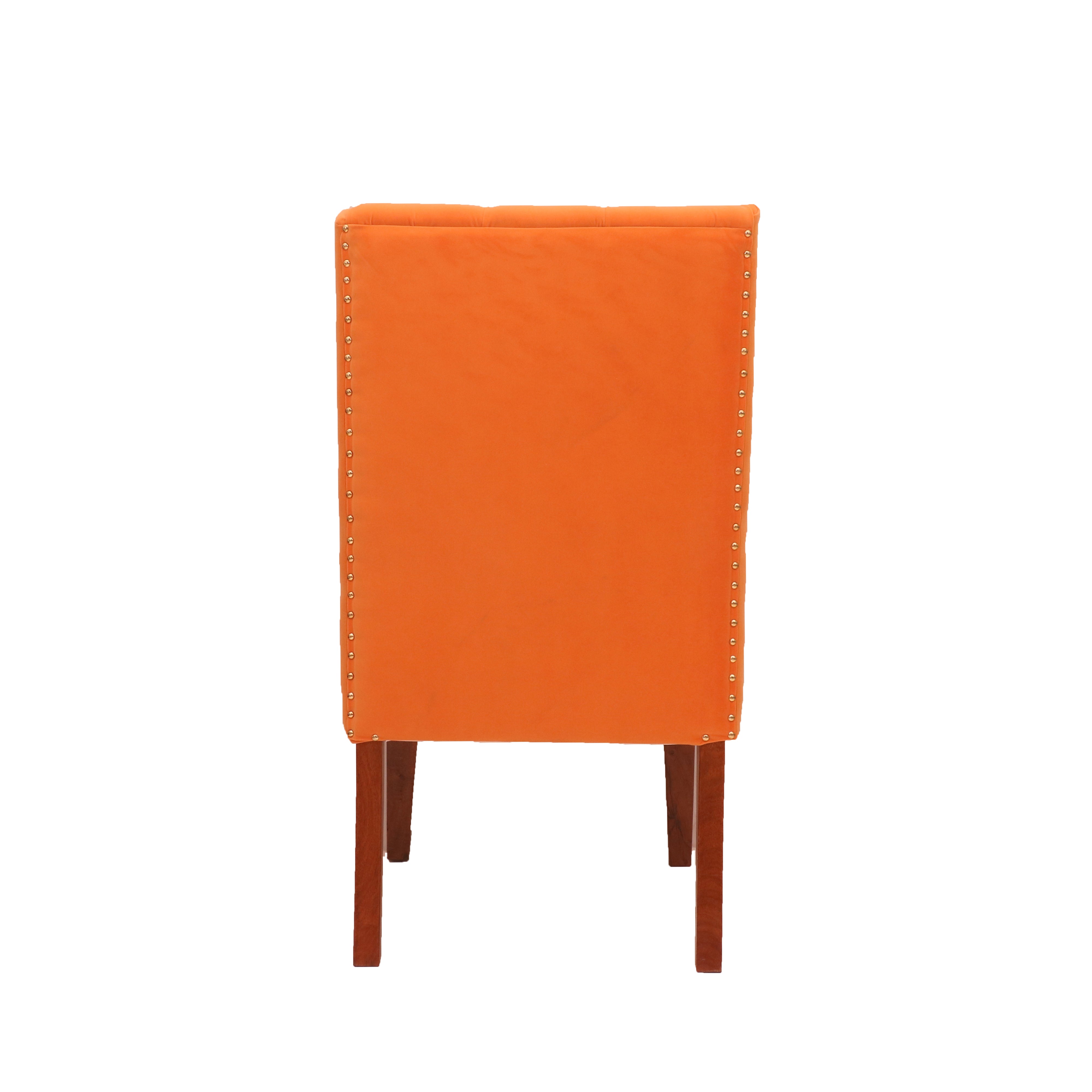 Classic Orange Winged Handmade Wooden Chair Arm Chair