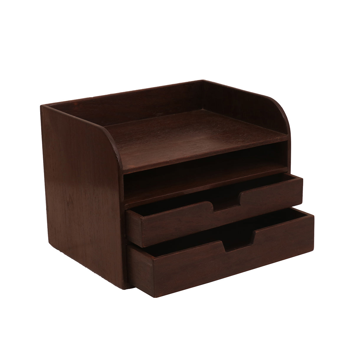 Wooden Office Desk Organizer (Dark Tone) Desk Organizer