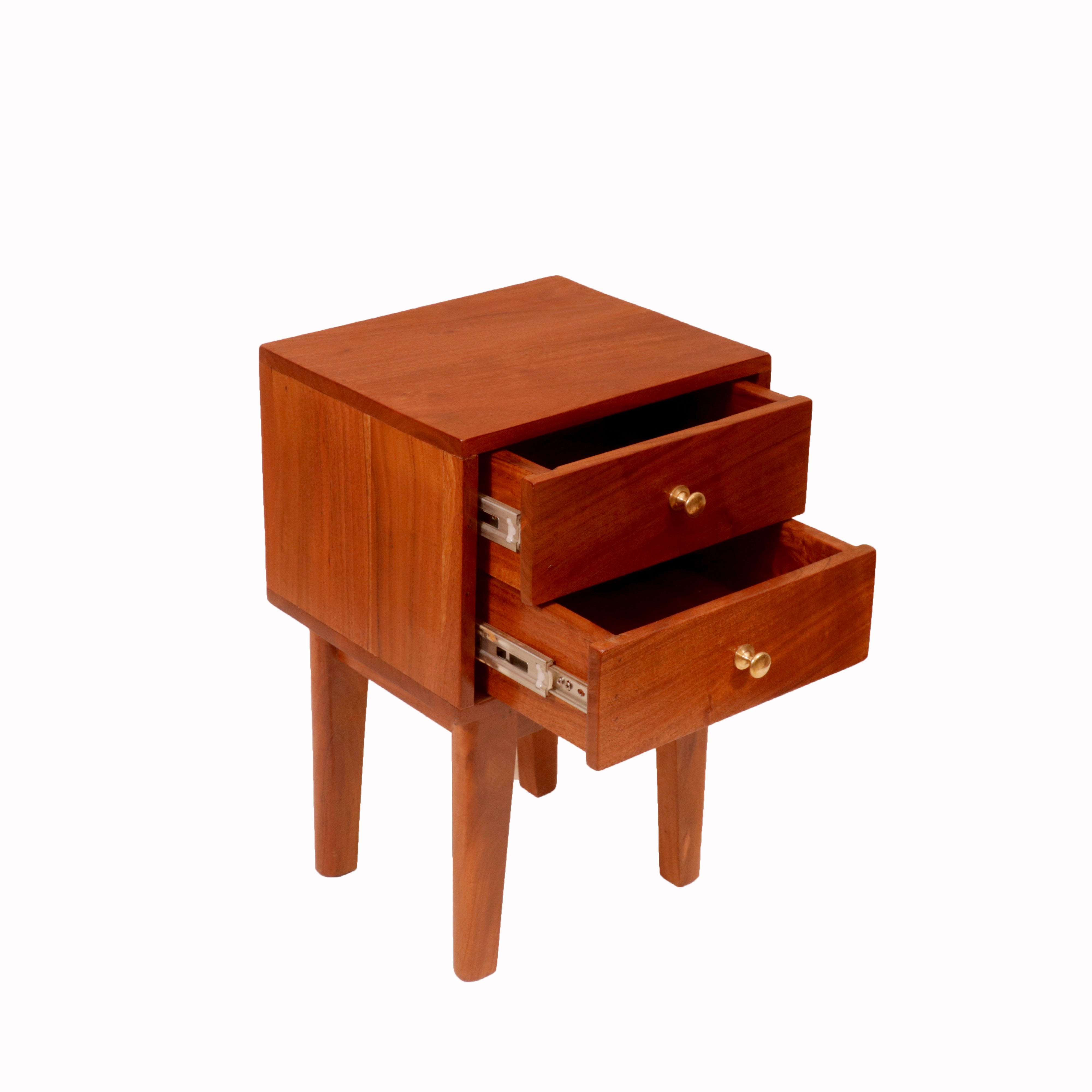 Natural Polished Night Stand Bedside