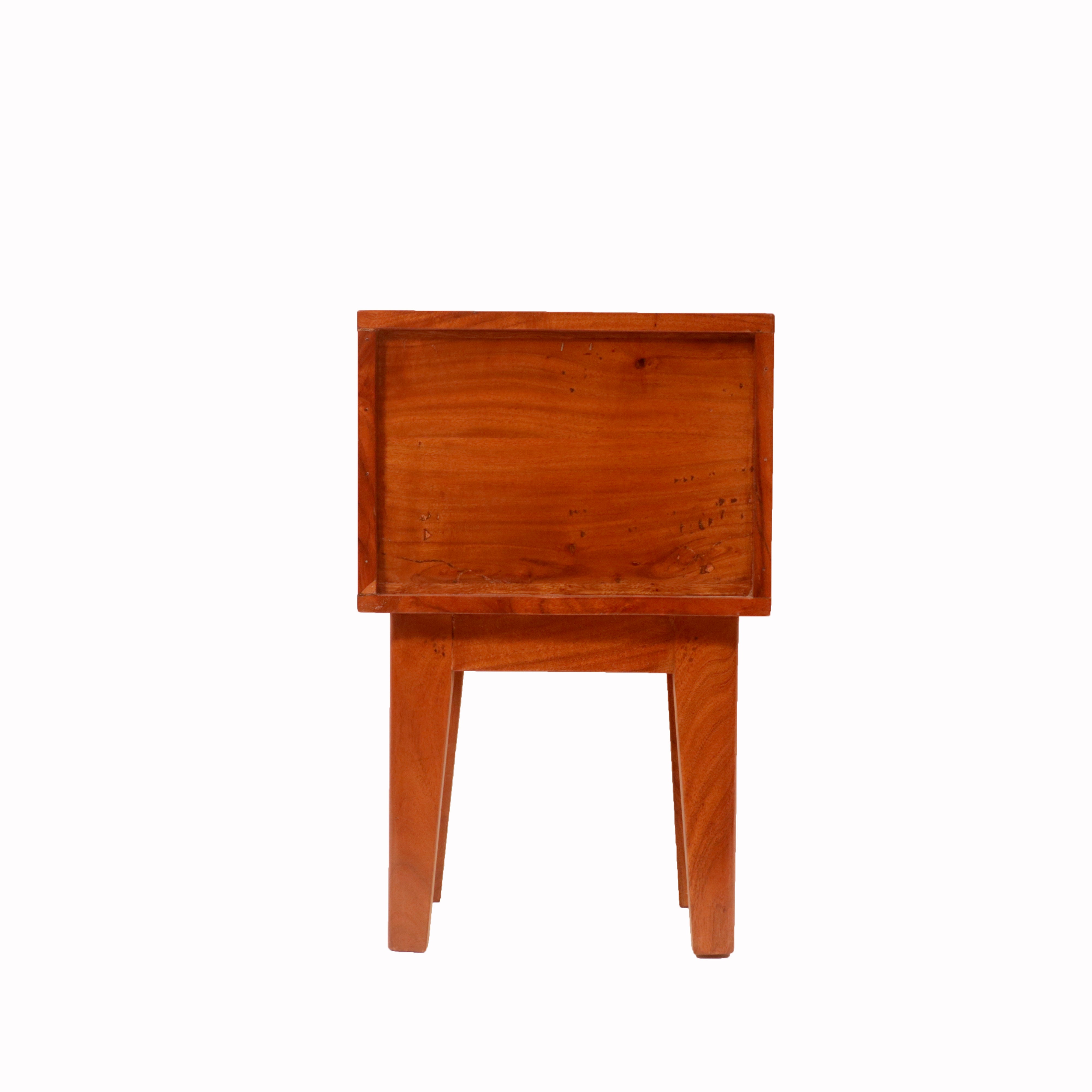 Natural Polished Night Stand Bedside