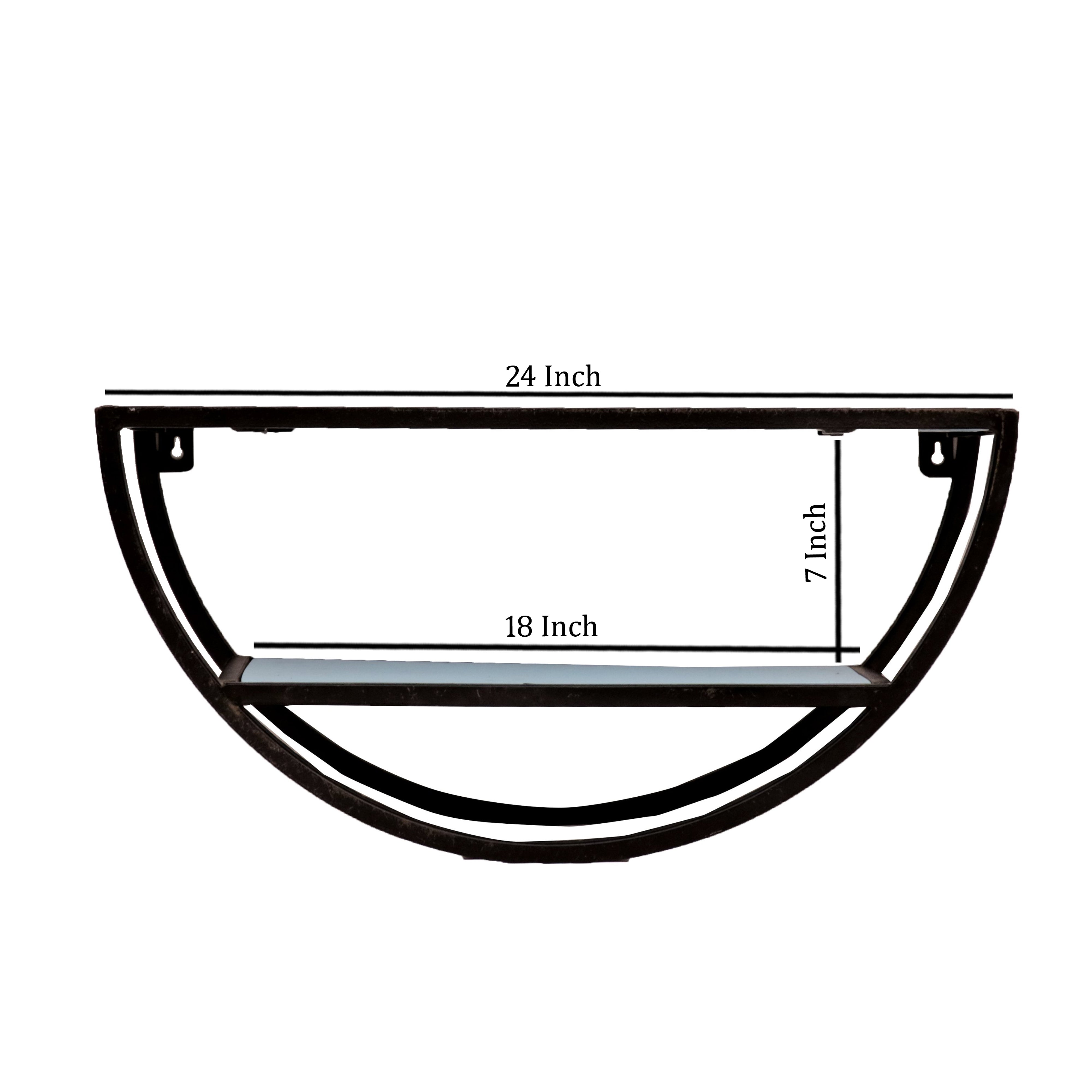 Semi Circle Delightful Shelf Wall Rack