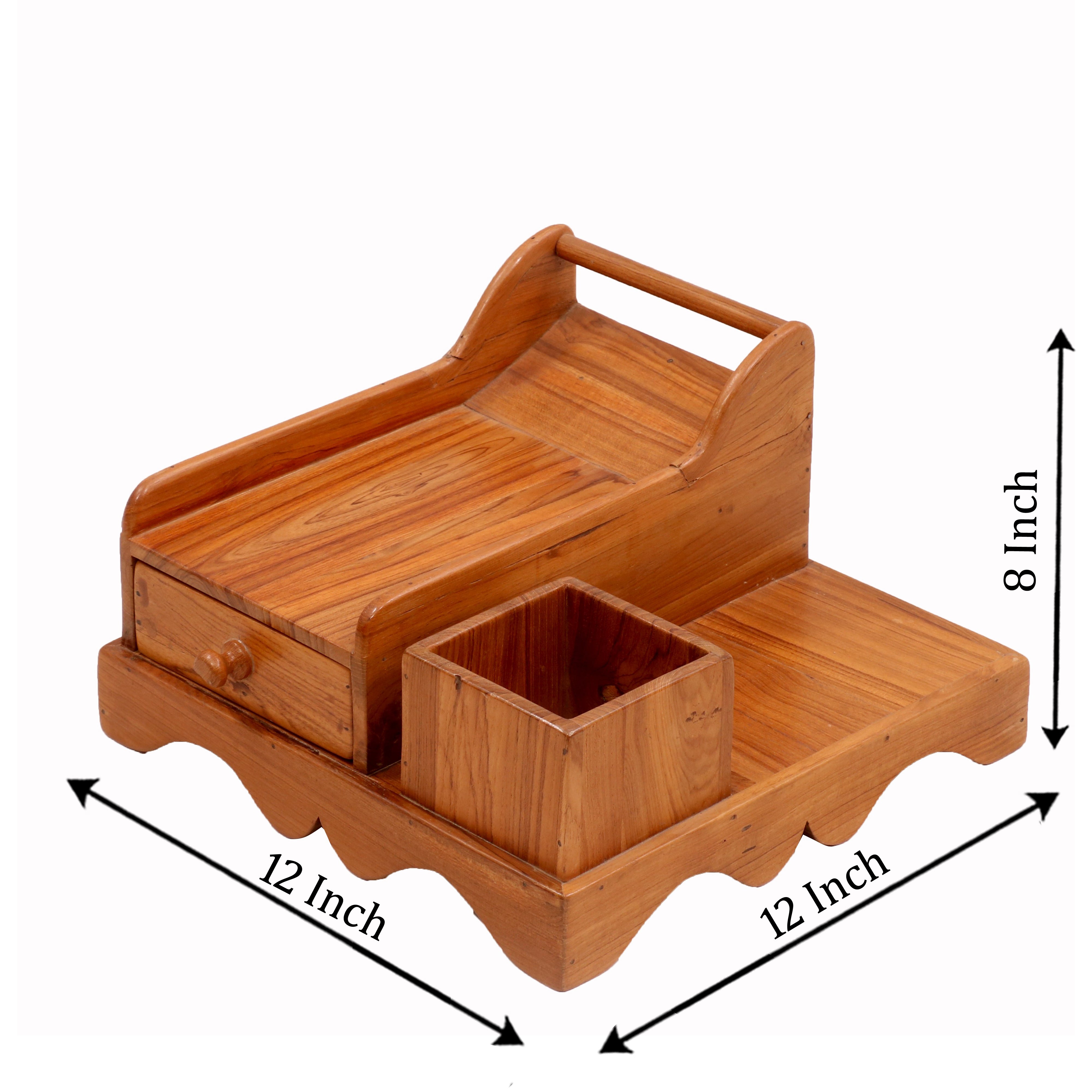 Classic Cultured Handmade Wooden Desk Organizer Desk Organizer