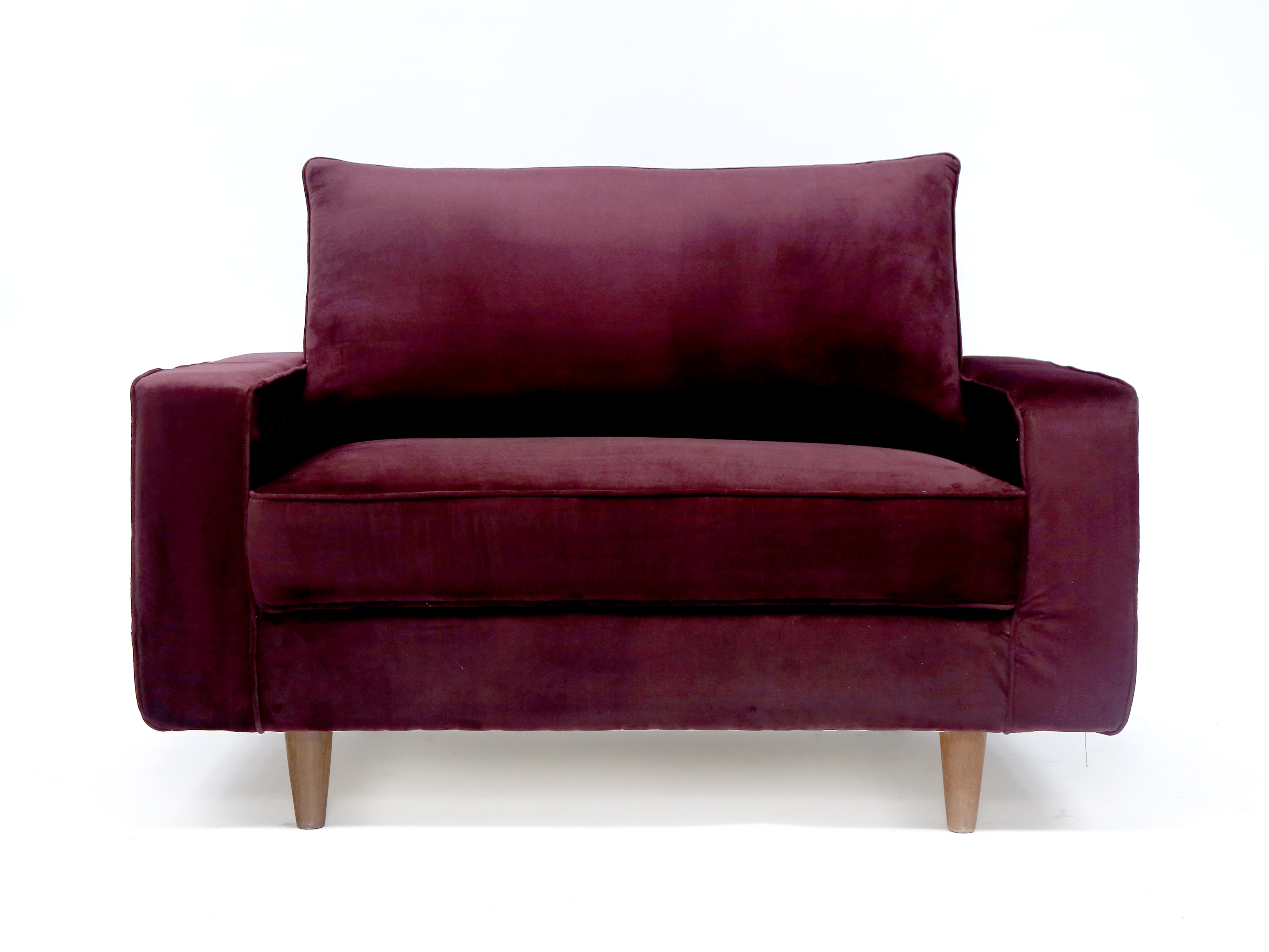 Upholstered Red Pinch Sofa Sofa