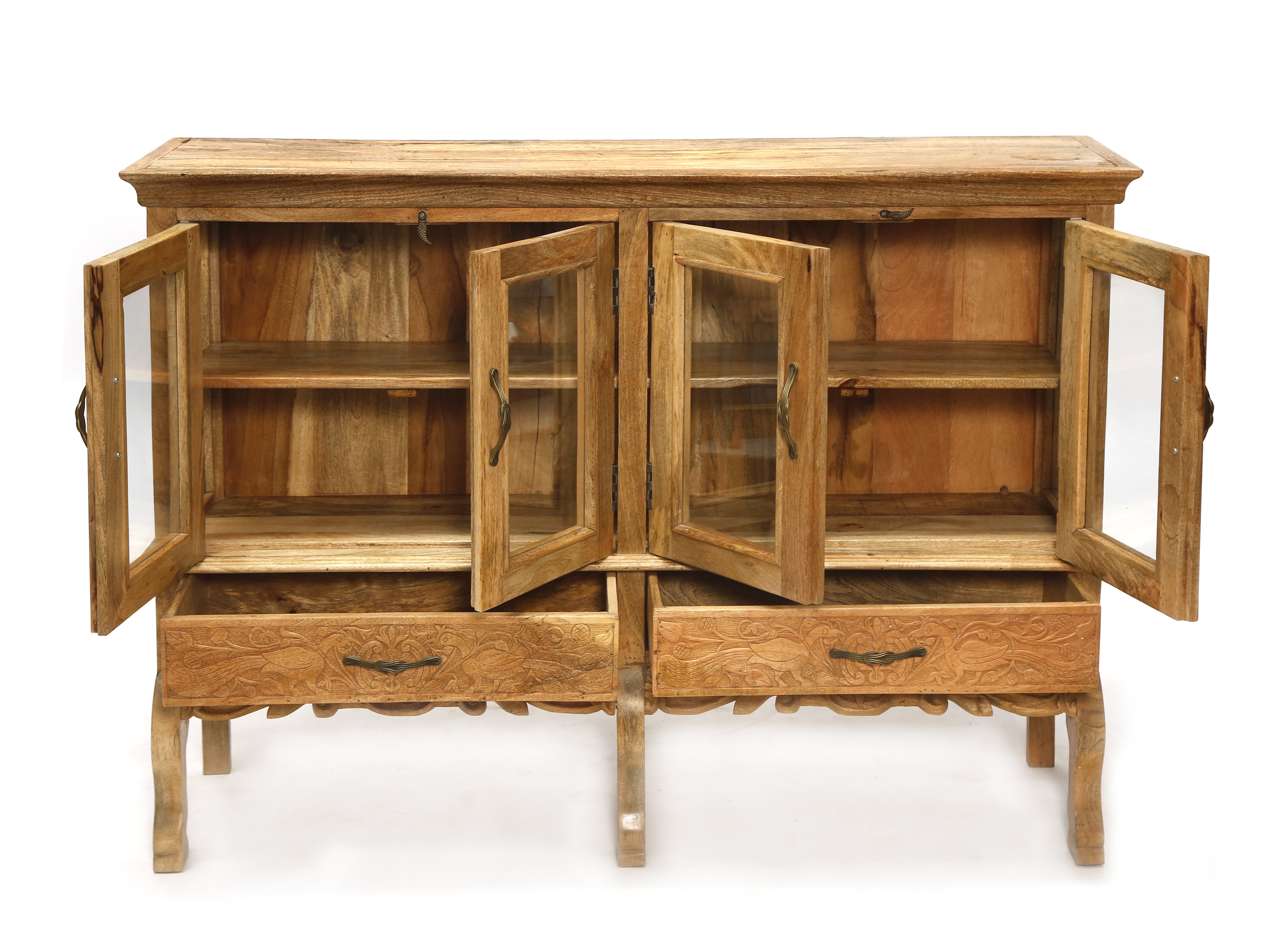 Wide Intricately Designed Cabinet Cupboard