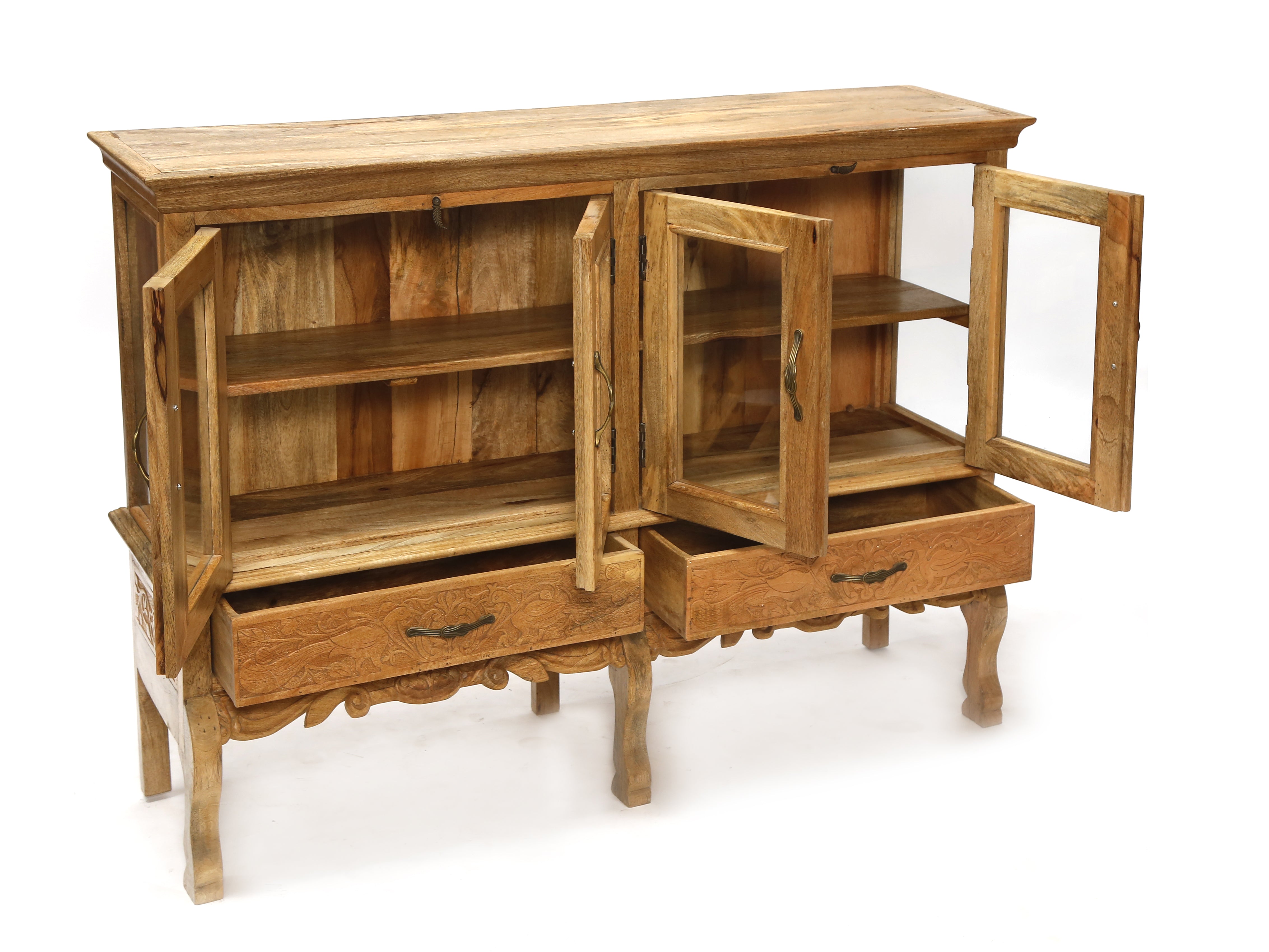 Wide Intricately Designed Cabinet Cupboard