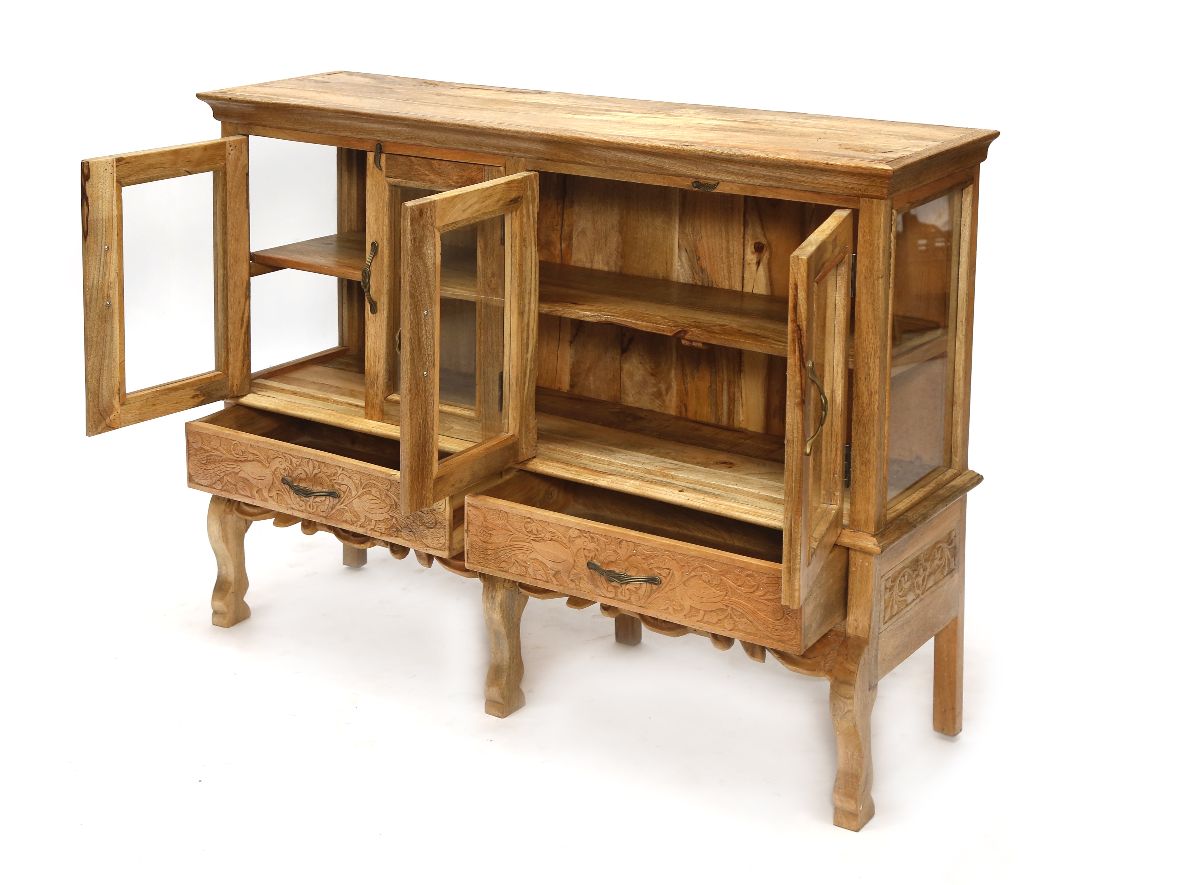 Wide Intricately Designed Cabinet Cupboard