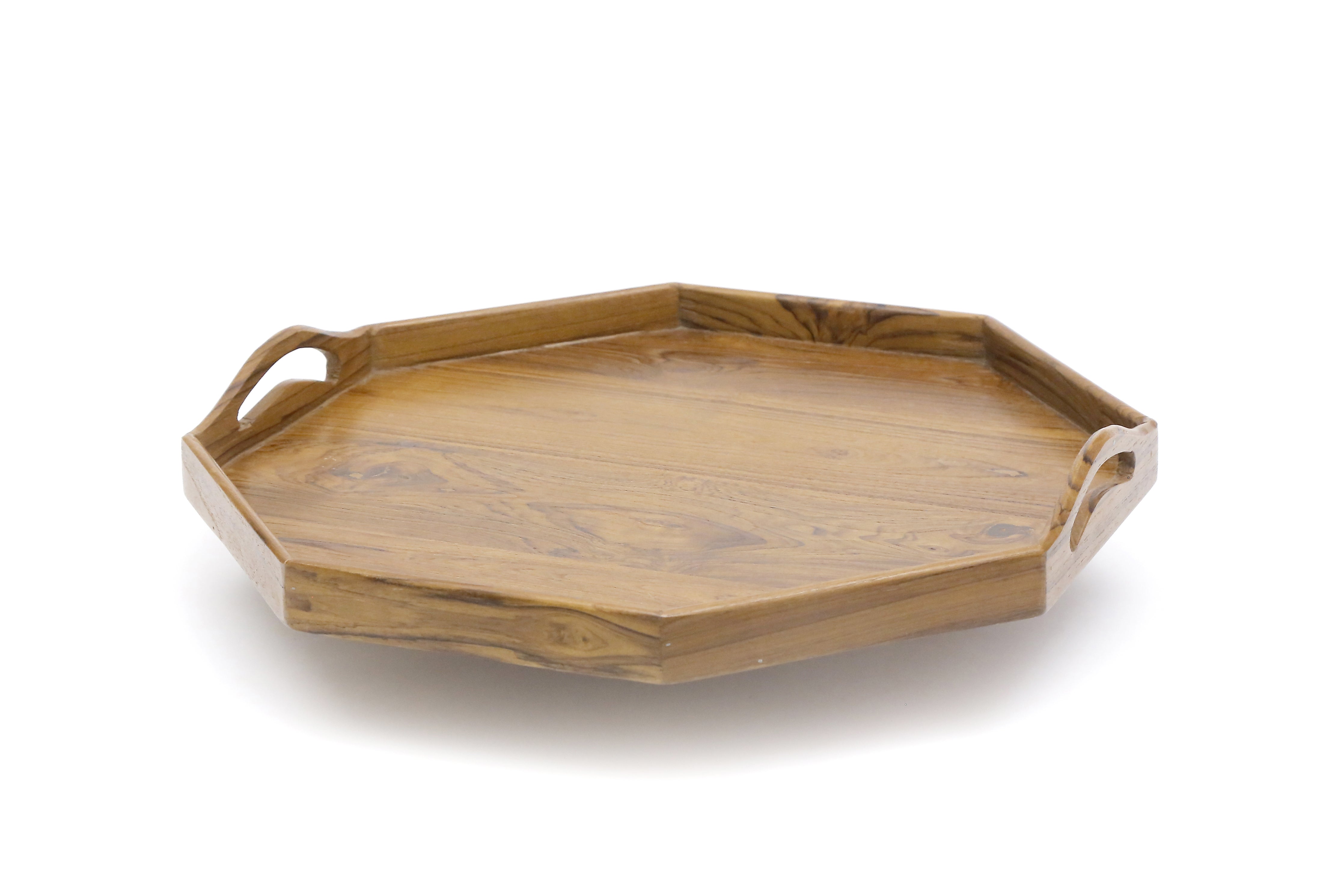 Hexagon Solid Wood Tray Set Tray