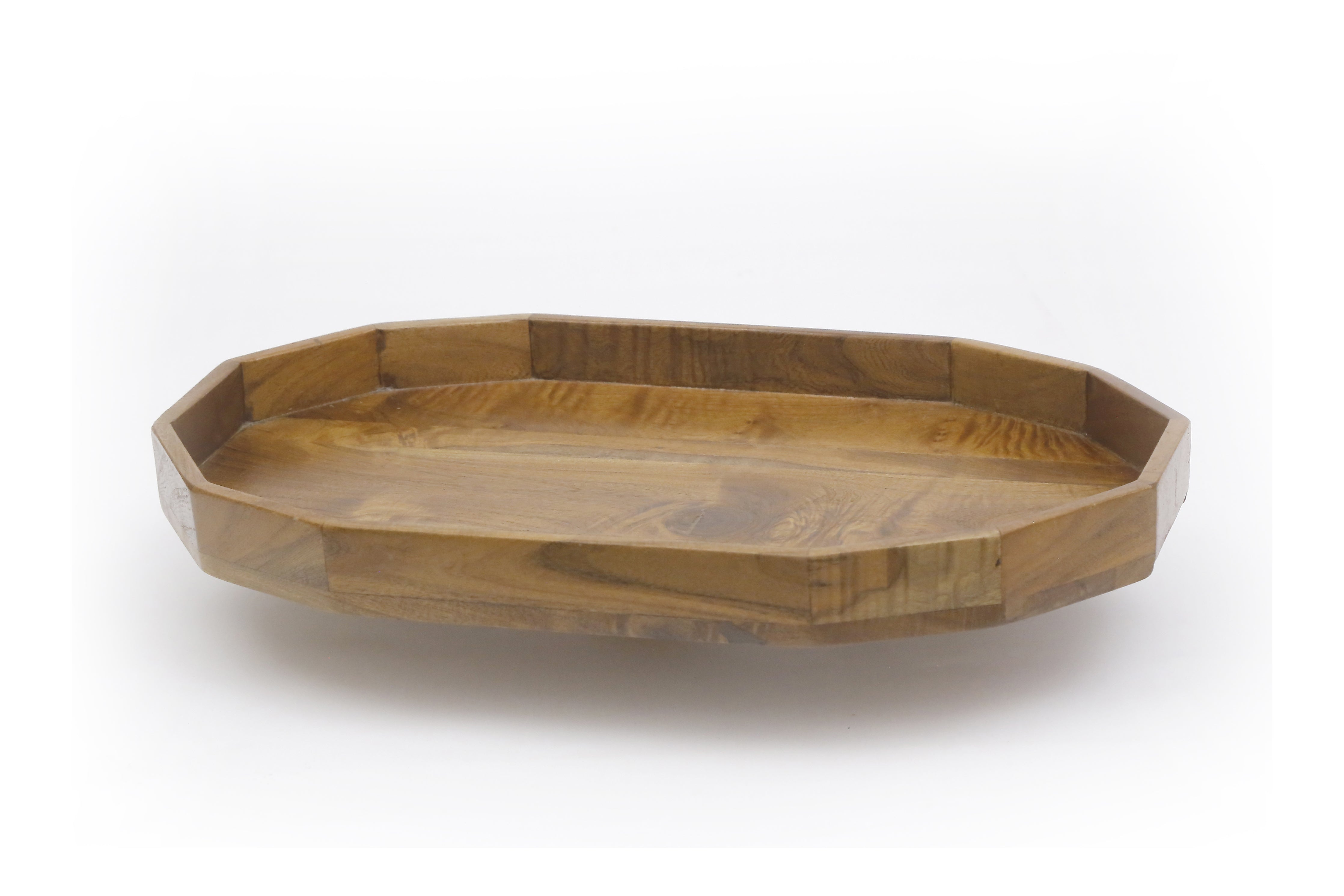 Octagonal Wooden Tray Set Tray