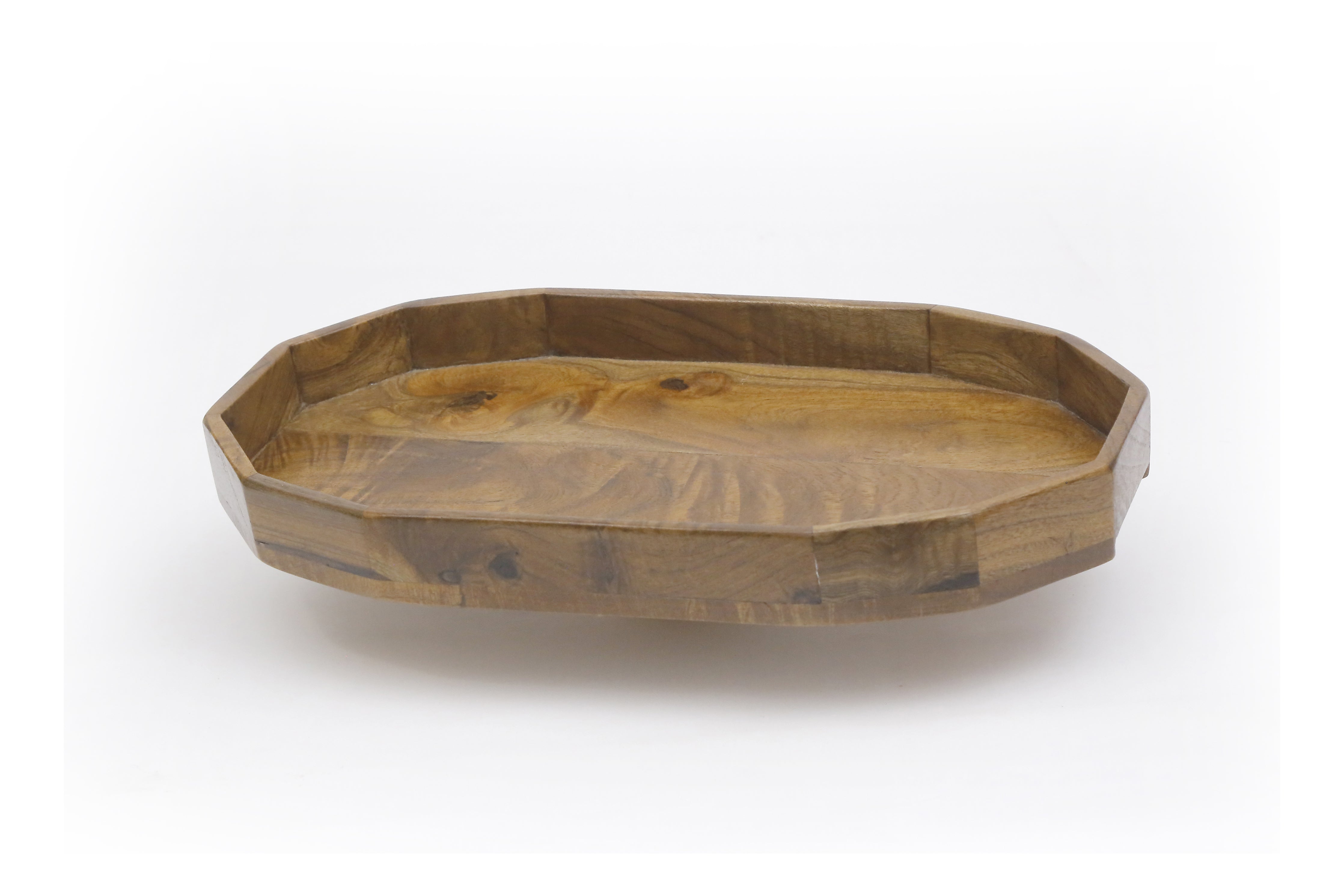 Octagonal Wooden Tray Set Tray
