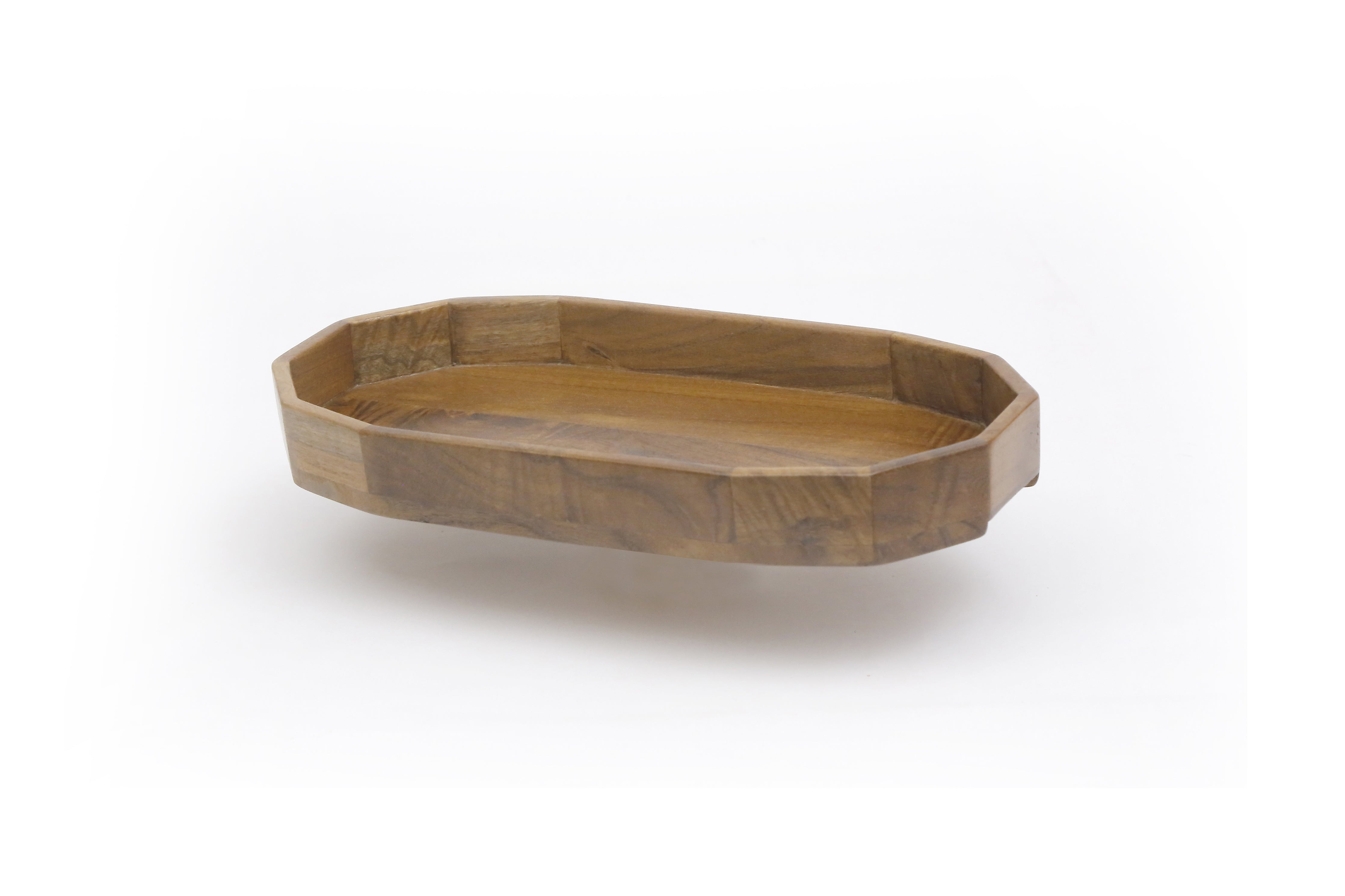Octagonal Wooden Tray Set Tray