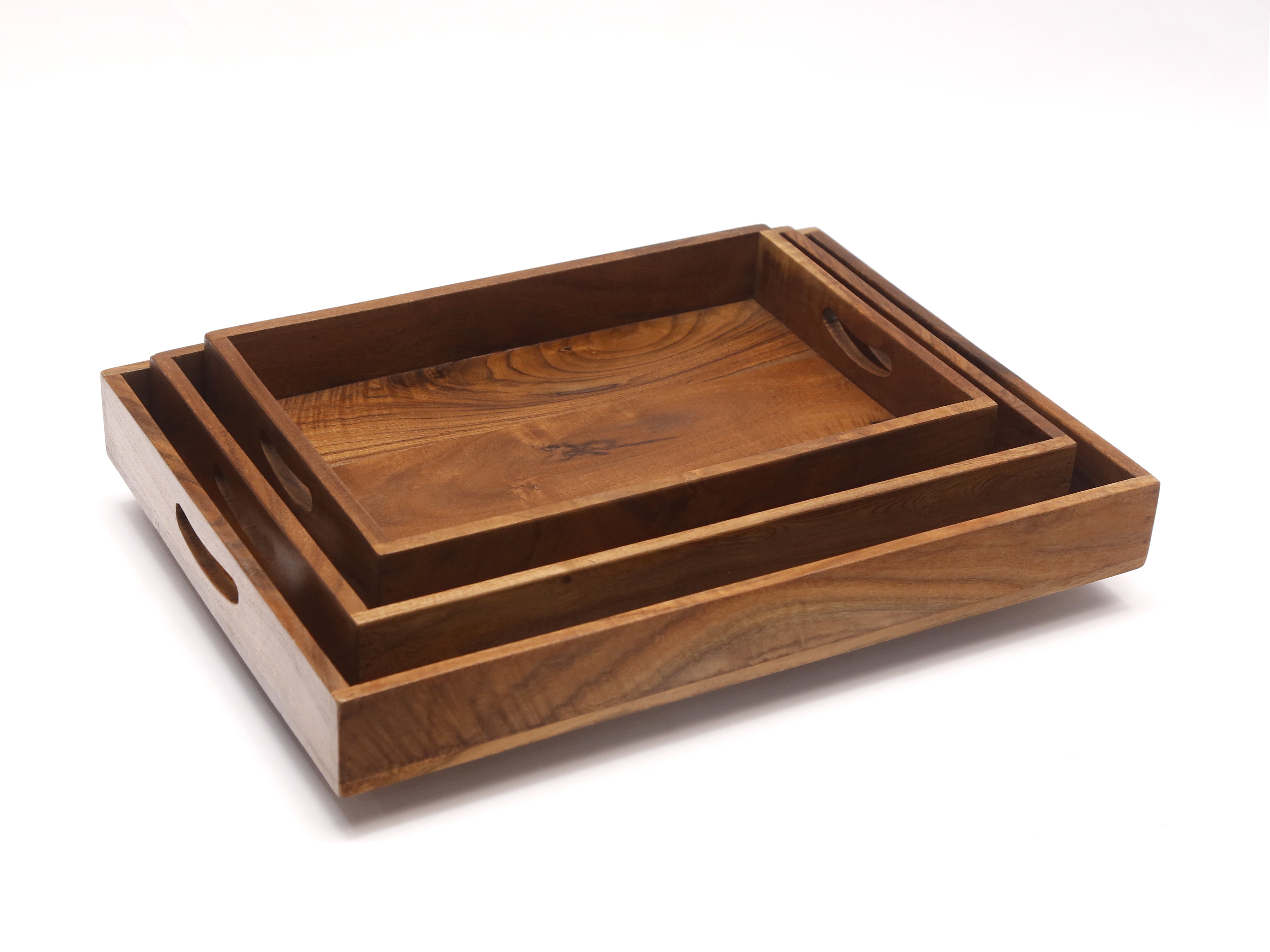 Inclined Wooden Box Tray Set Tray