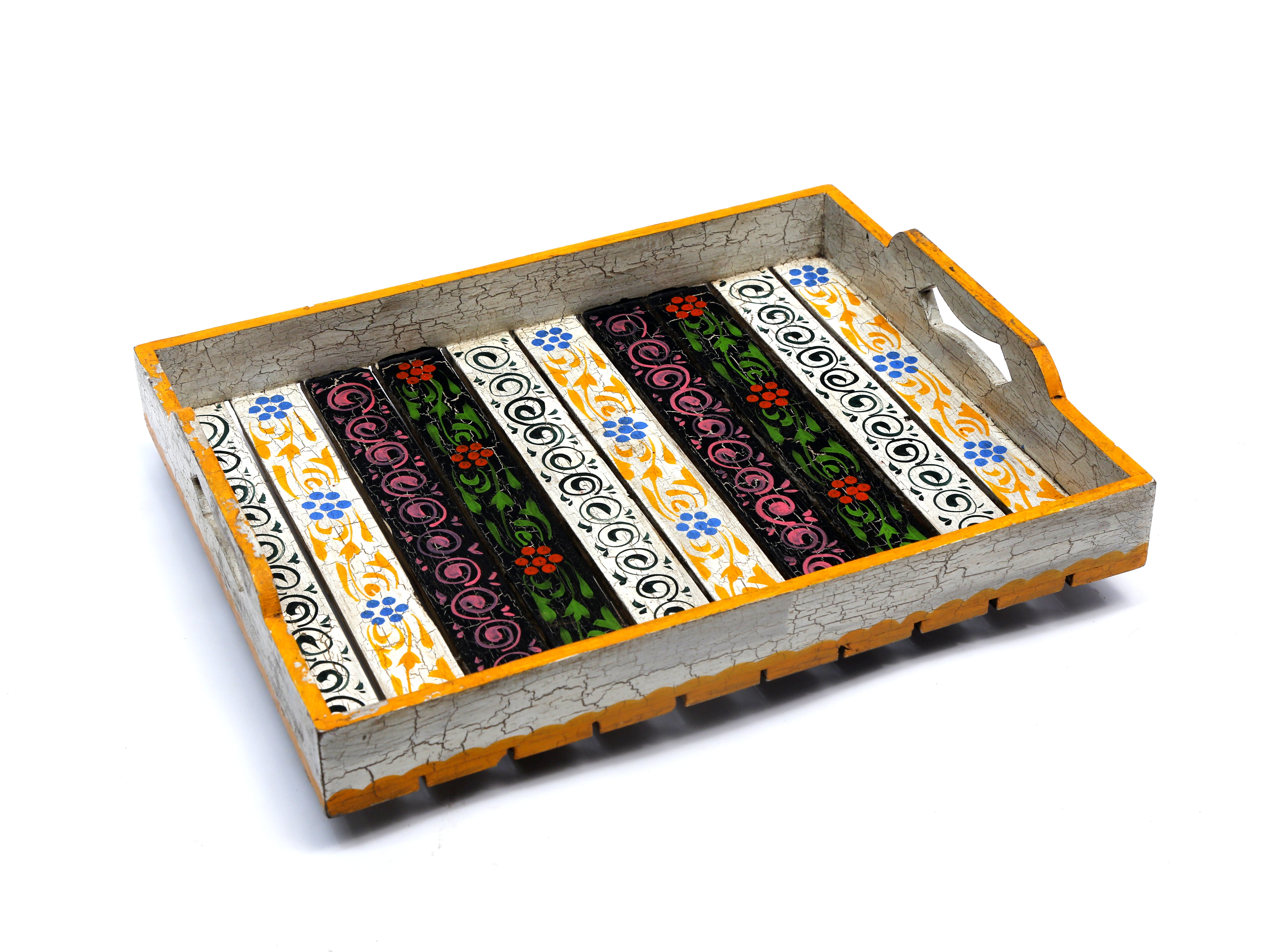 Distressed Painted Tray Set Tray