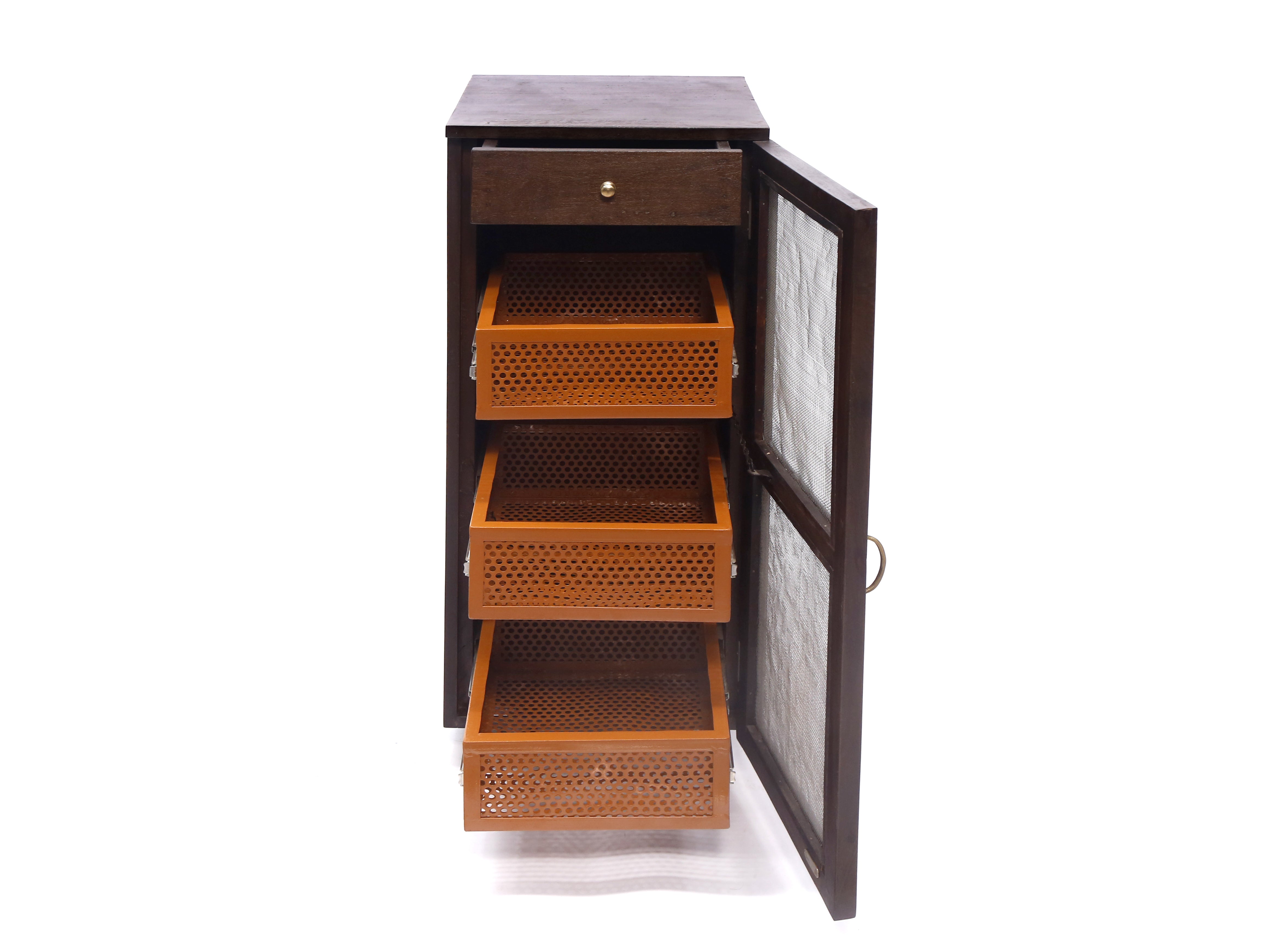 Single Tower Vegetable Basket Trolley Fruit & Vegetable Cabinet