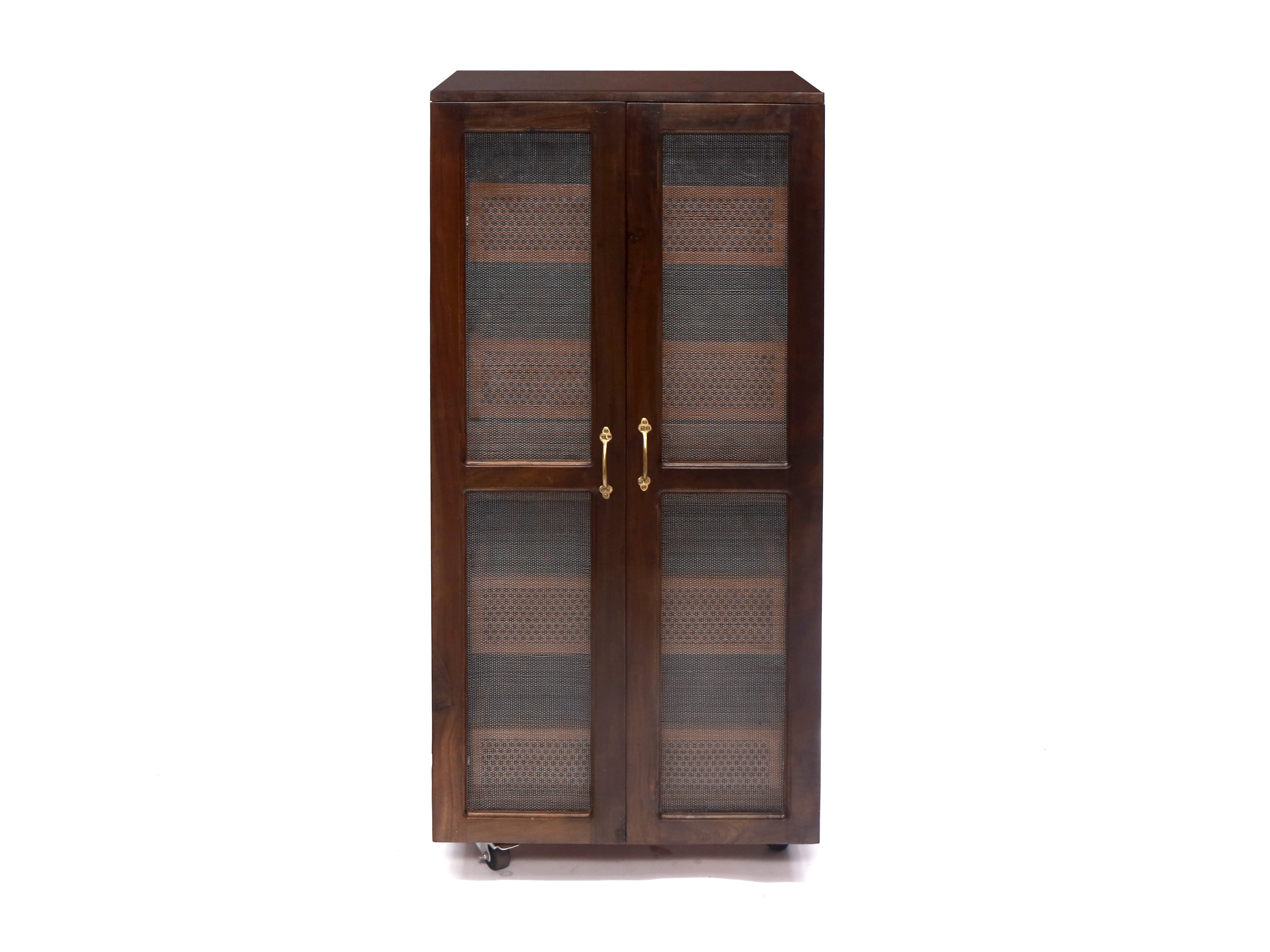 Wooden Frame Iron Jali Fruit & Vegetable Basket Cupboard Fruit & Vegetable Cabinet