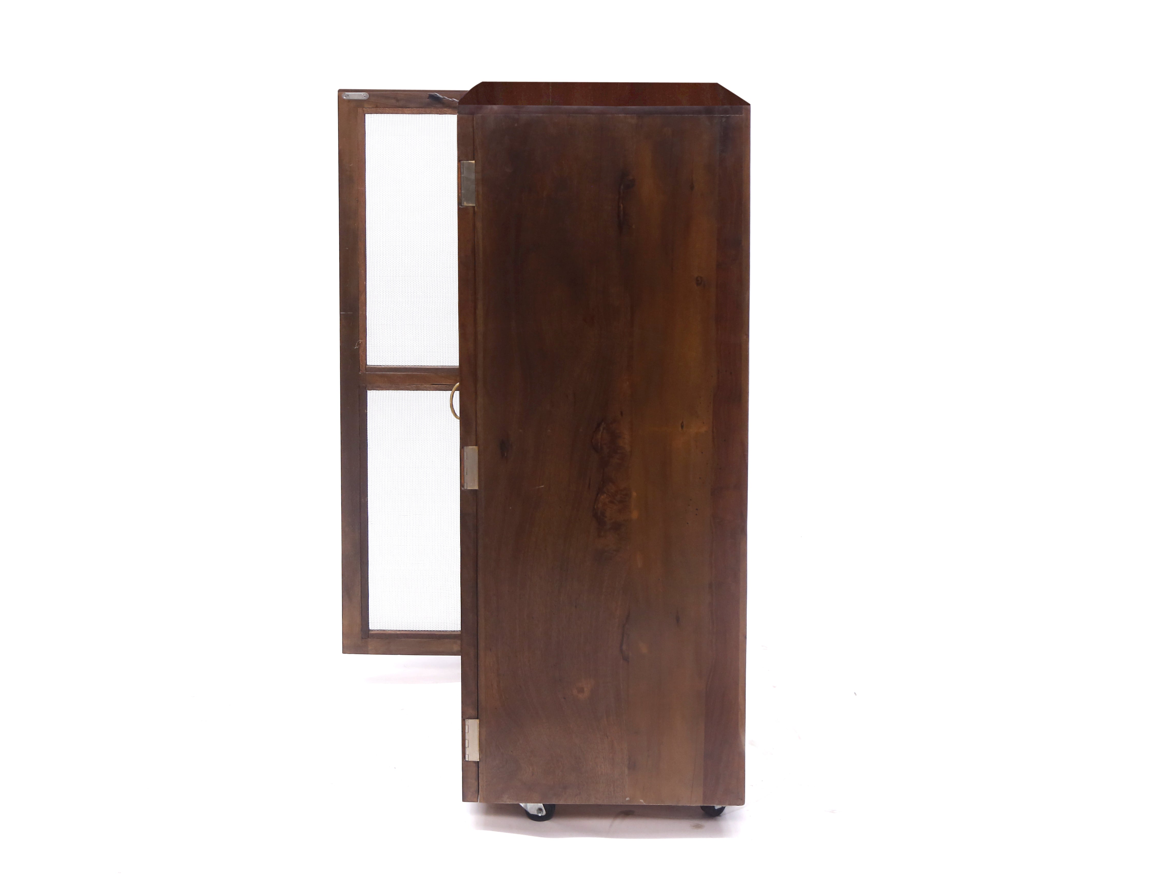 Wooden Frame Iron Jali Fruit & Vegetable Basket Cupboard Fruit & Vegetable Cabinet