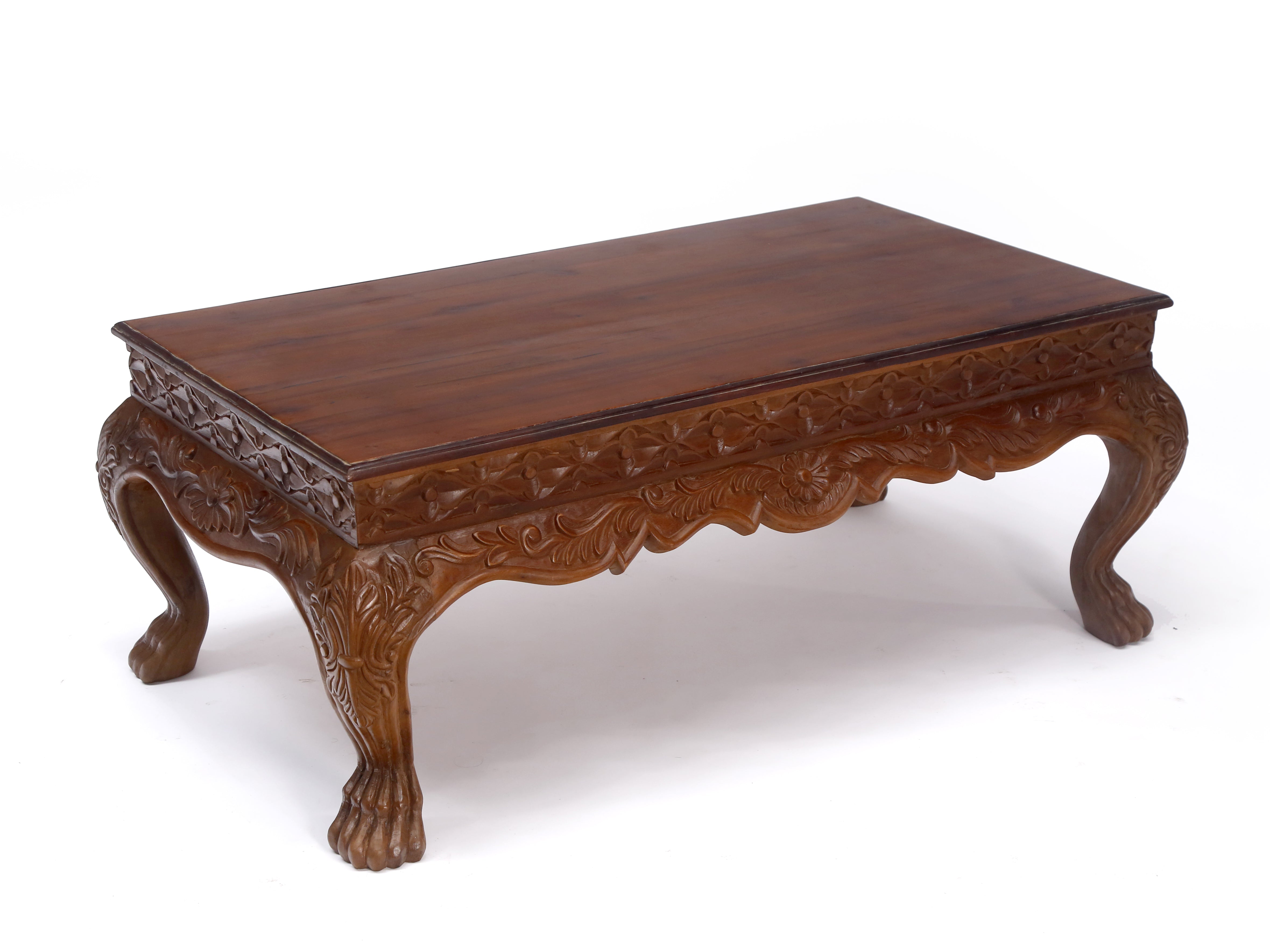 Royal Lion Leg carved Flower Pattern Coffee Table Coffee Table