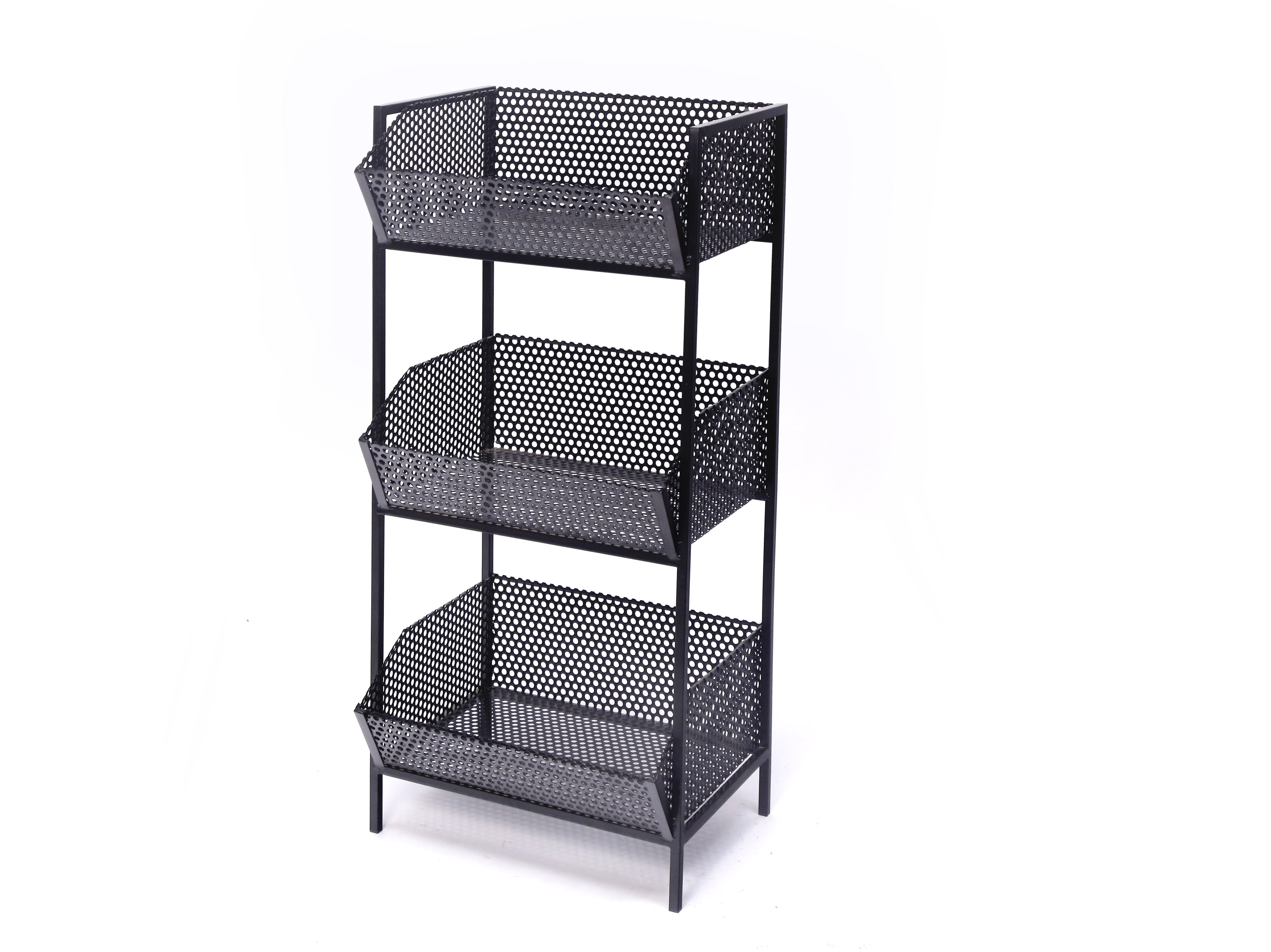 Three Basket Fruit Rack Black Fruit & Vegetable Cabinet