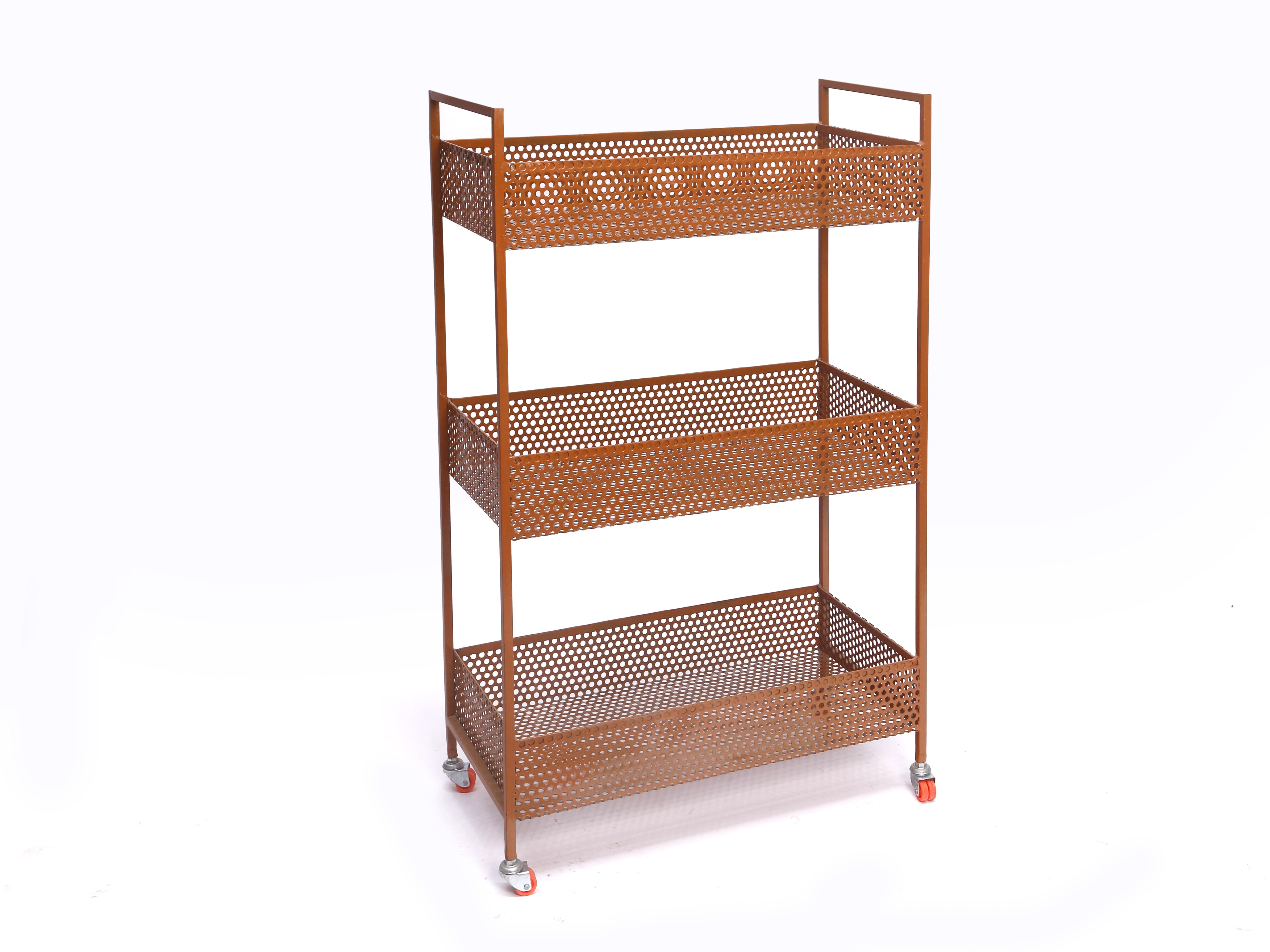 3-Tray Basket Fruit & Vegetable Trolley Fruit & Vegetable Cabinet