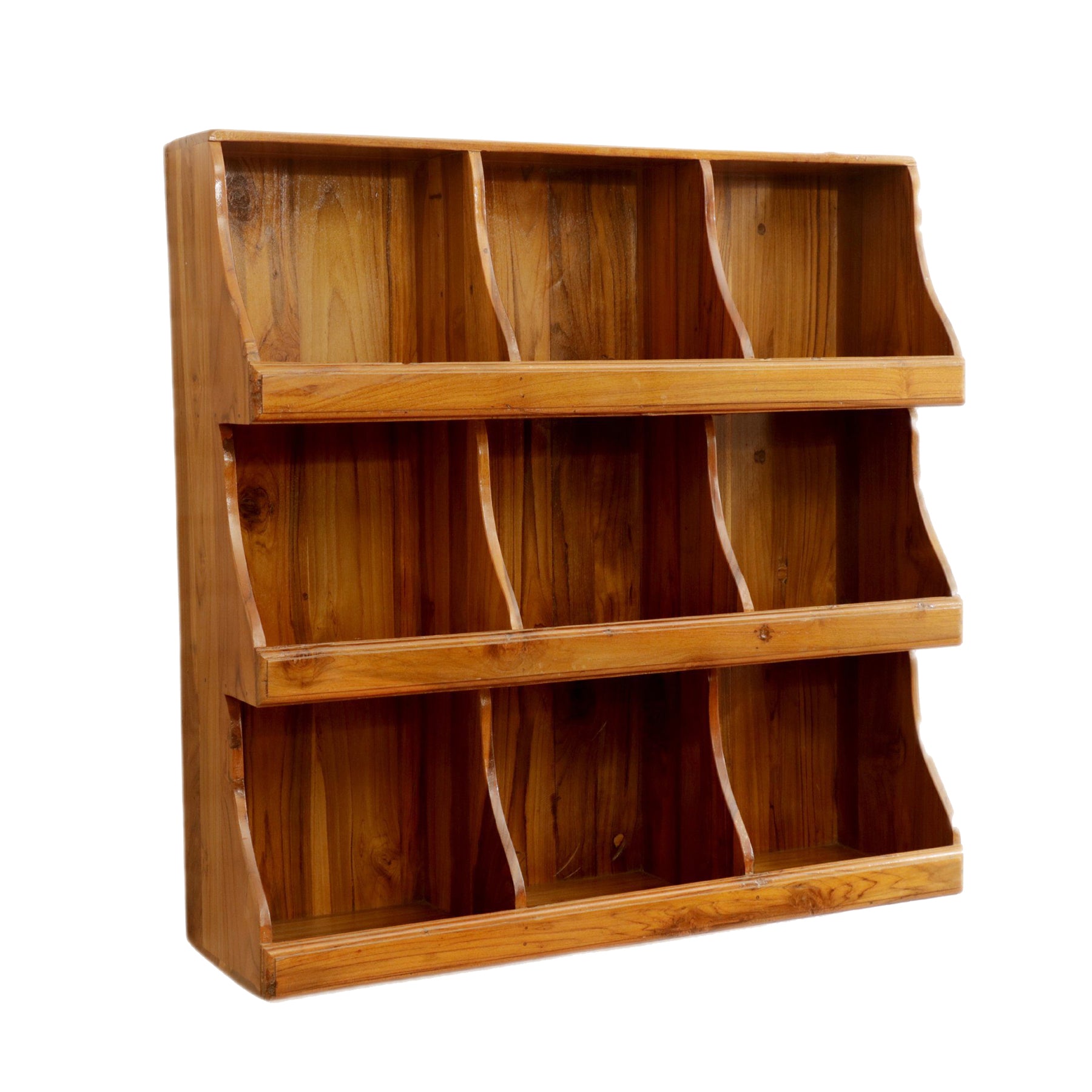 Wooden Multipurpose 9-Rack Wall Hanging Cabinet Wall Rack