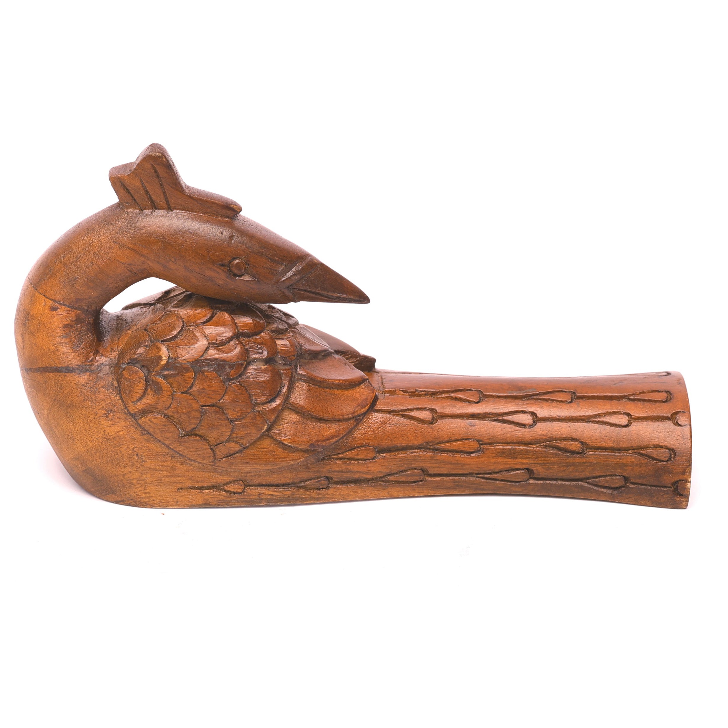 Versatile Heritage Style Wooden Sleeping Bird Figurine Animal Figurine