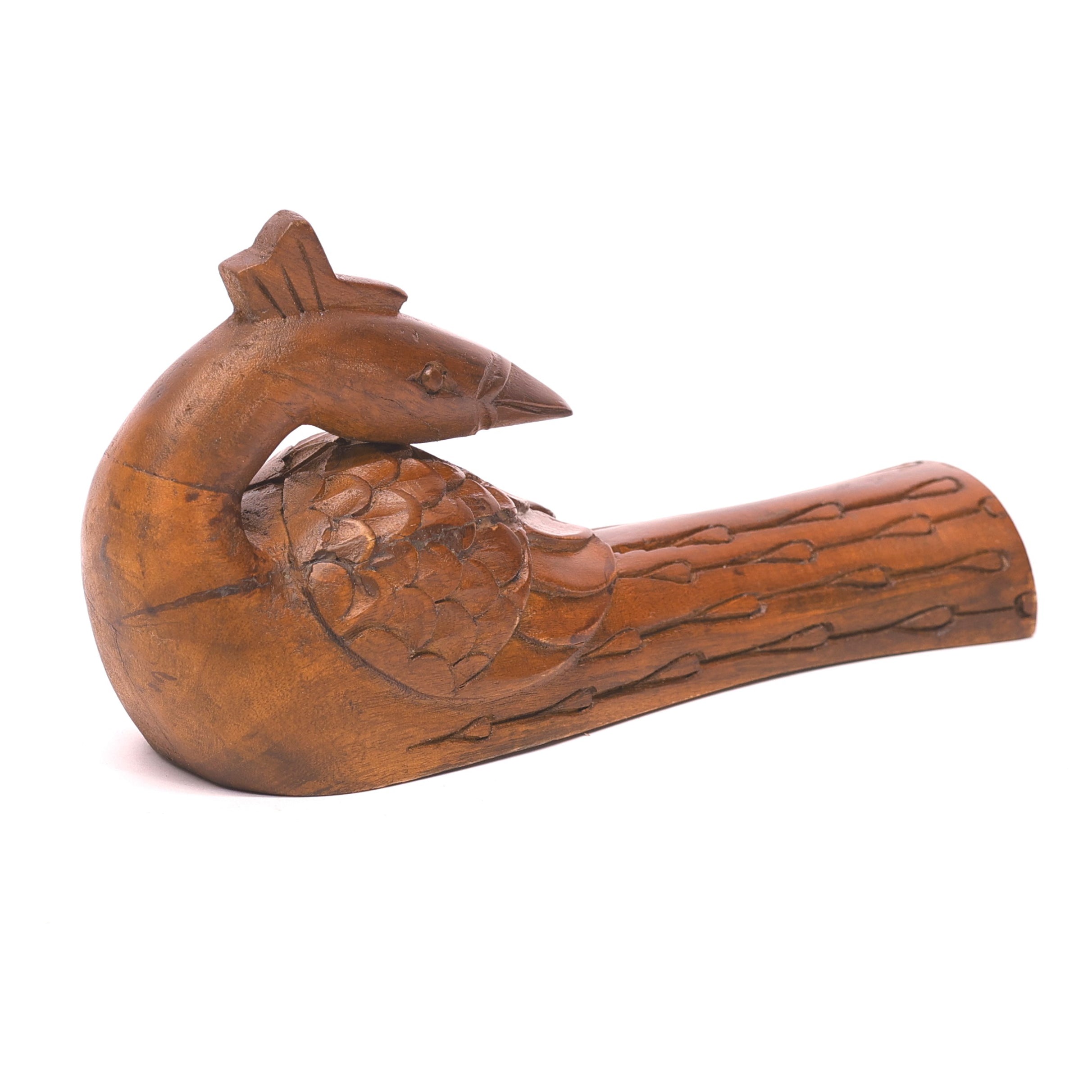 Versatile Heritage Style Wooden Sleeping Bird Figurine Animal Figurine