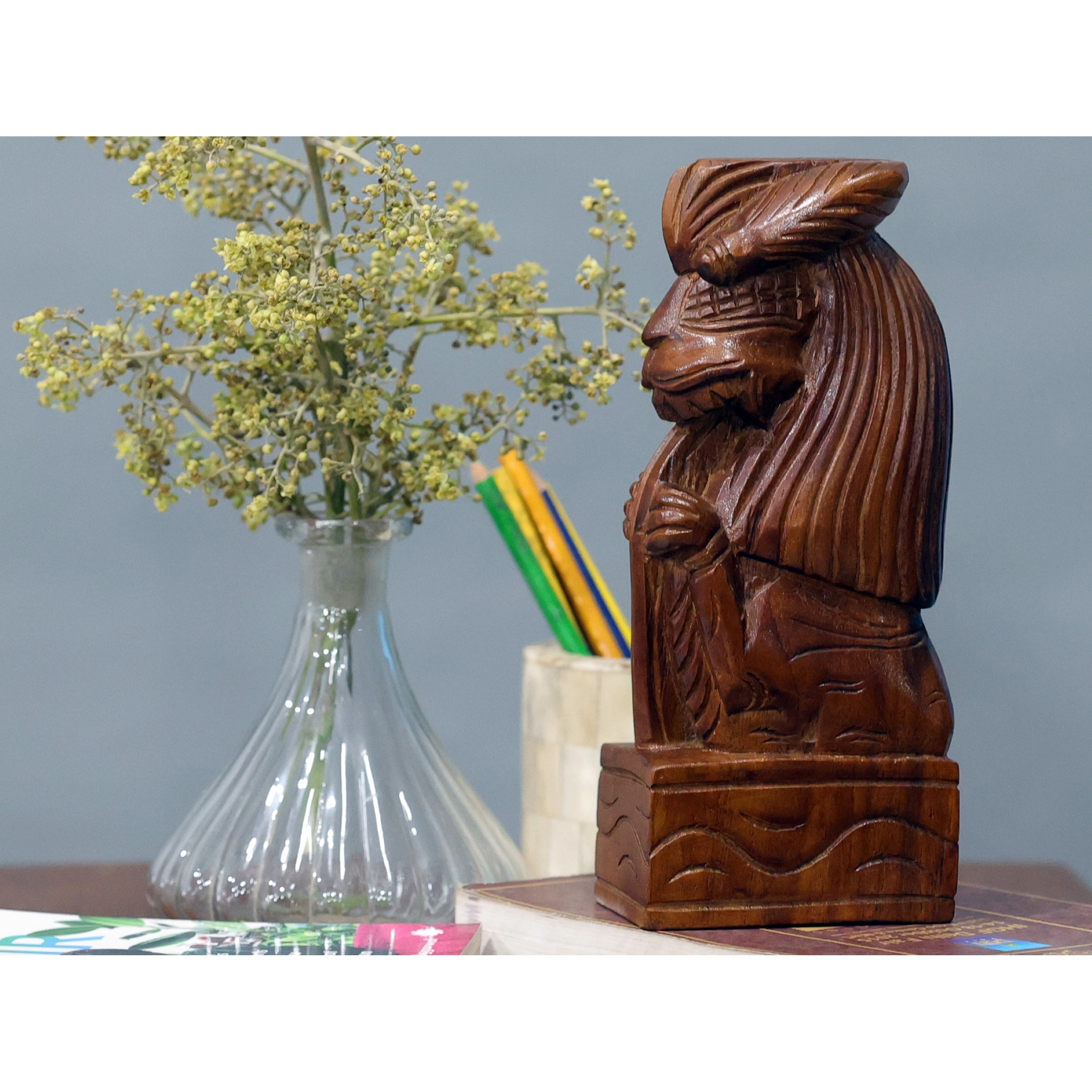Traditional Carved Animal Guardian Animal Figurine