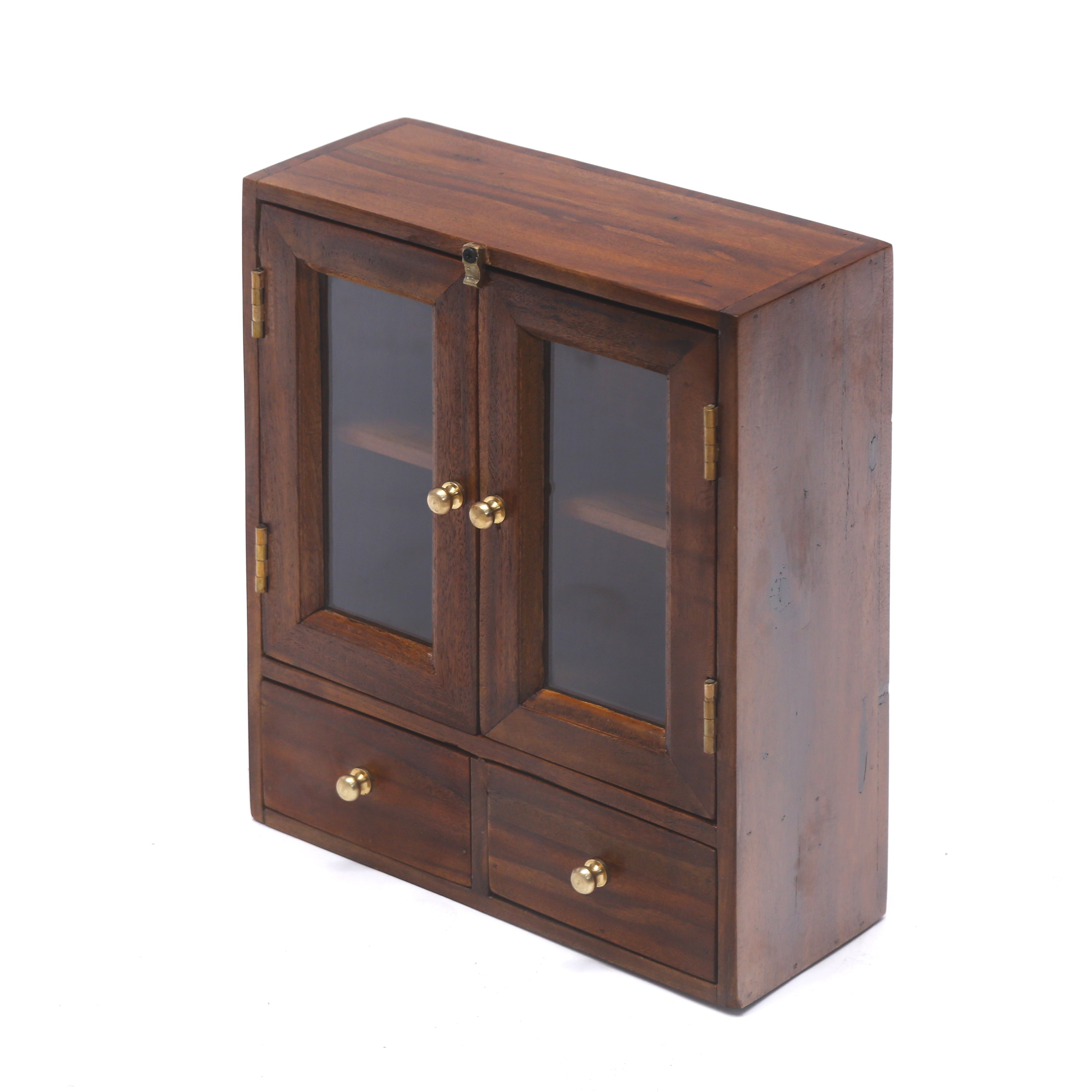 Double compartment with 2 Drawer Compact Cabinet Wall Cabinet