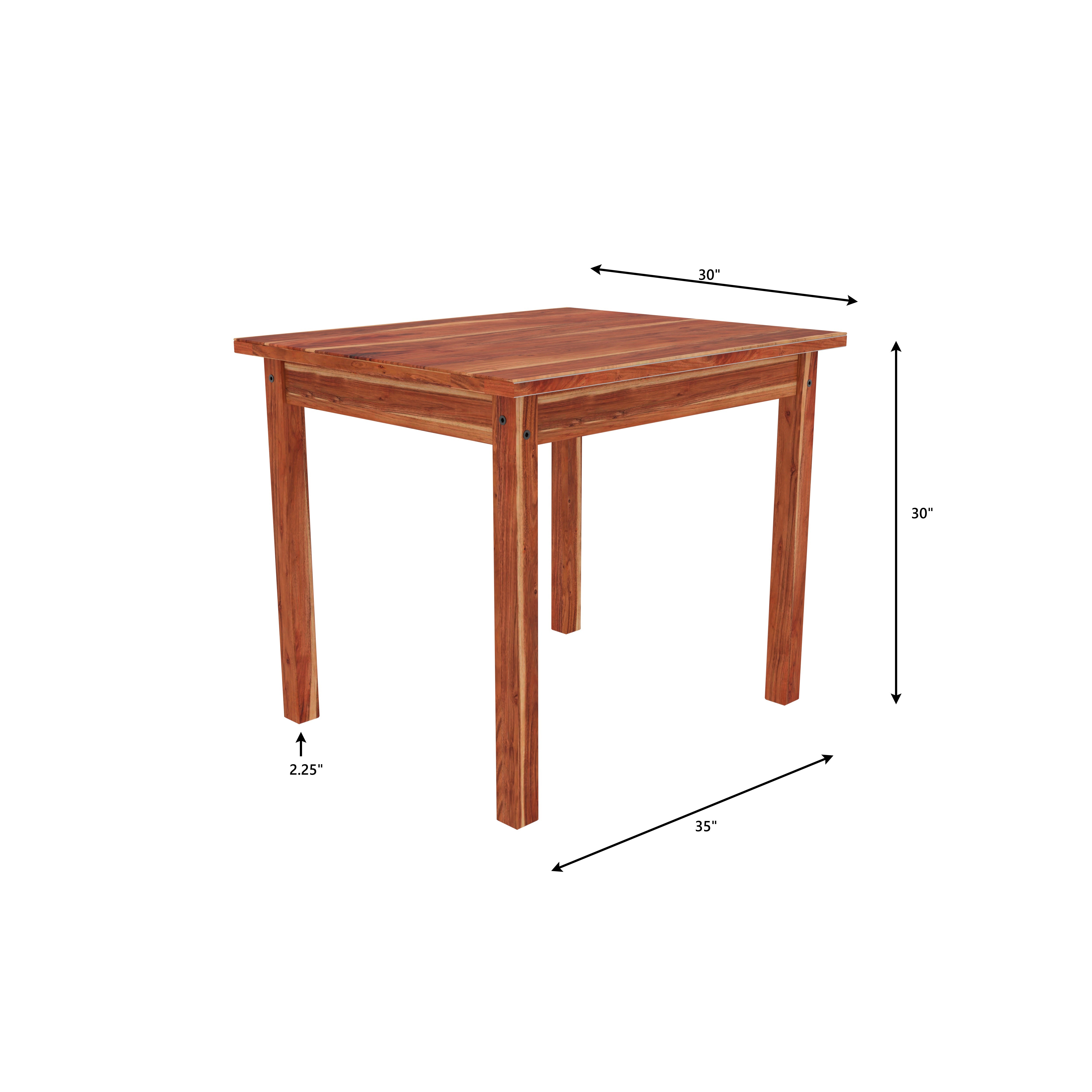 Solid Wood Dining Table Set for 4 – Rustic Minimalist Home Furniture Dining Set
