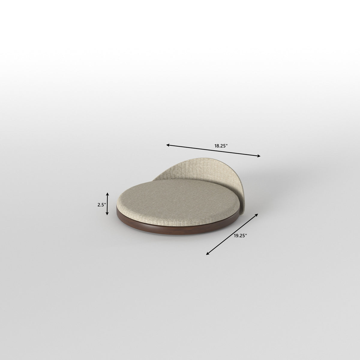 Low Profile Rectangular Dining Table with Rounded Legs