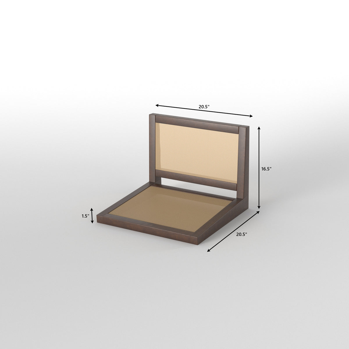 Rectangular Dining Table Set with Cane Panel Seating