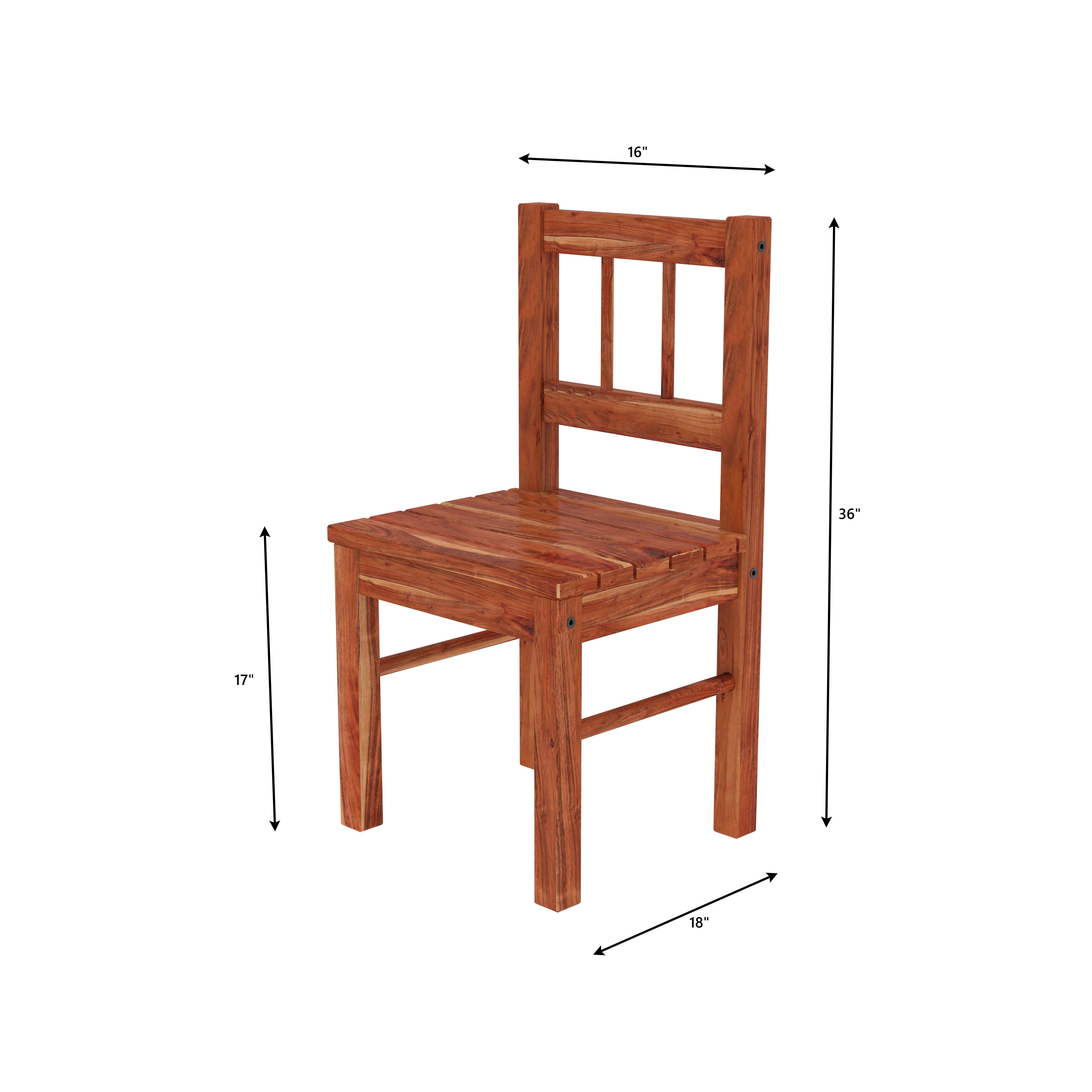 Solid Wood Dining Table Set for 4 – Rustic Minimalist Home Furniture Dining Set