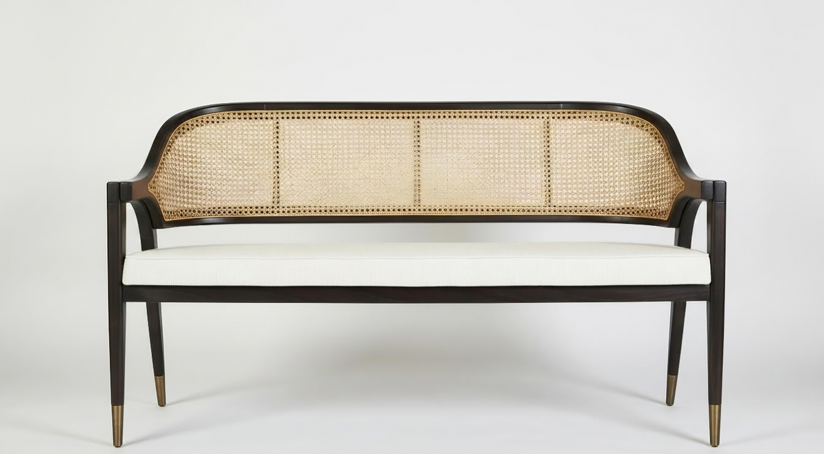Elegant Cane Back Bench Bench