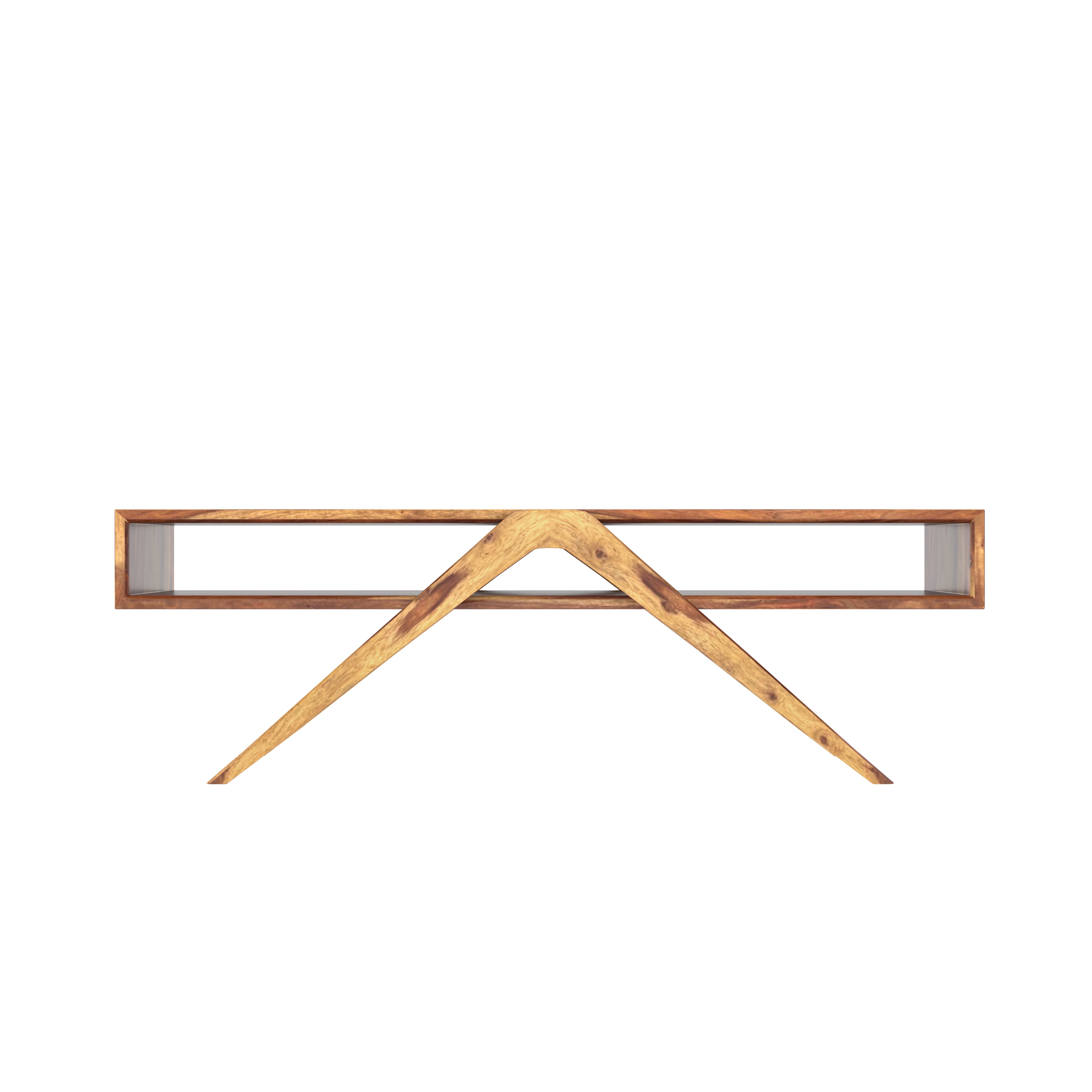 Denver Flora Finished Cross Legs Wooden Handmade Coffee Table Coffee Table