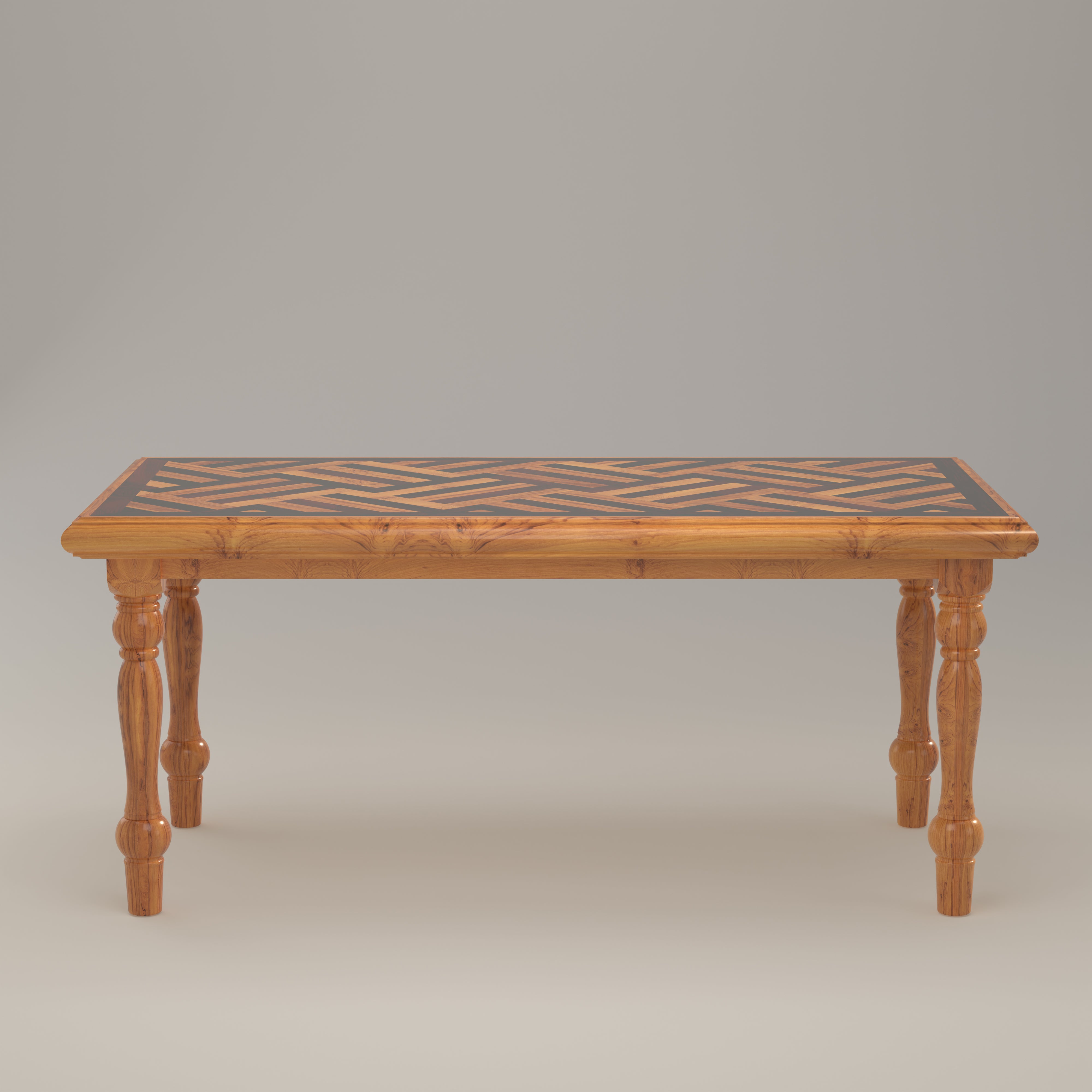 Modern Top Trapped Designed Wooden Handmade Dining Table Dining Table