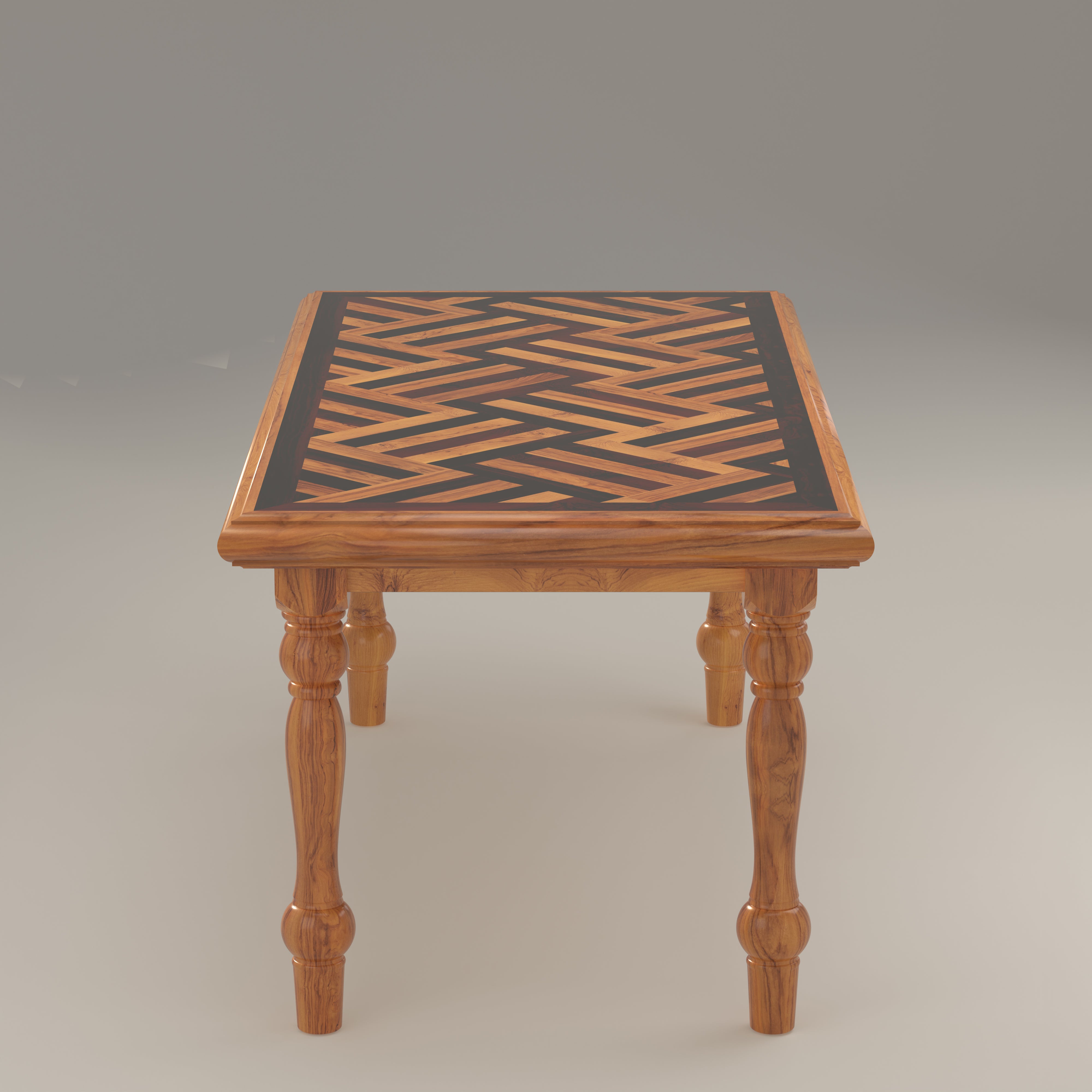Modern Top Trapped Designed Wooden Handmade Dining Table Dining Table